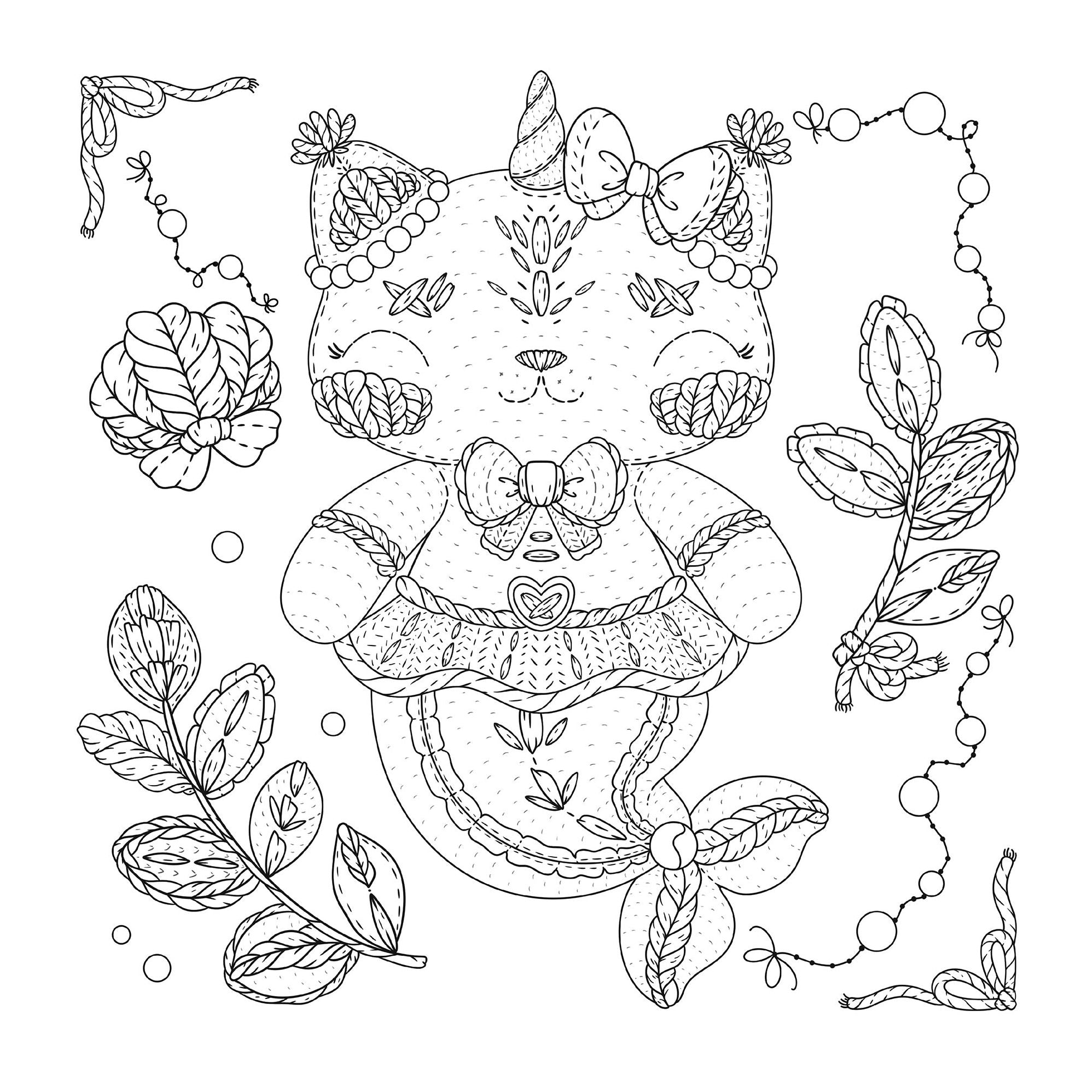 The Cutest of Cute Amigurumi Sea Friends: A Coloring Book of Crocheted Ocean Life