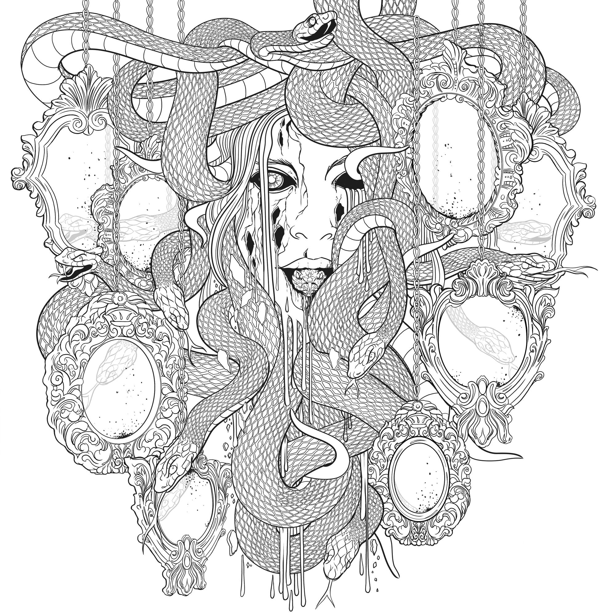 Mythogoria: Night Terrors Return: A Dark Coloring Book of Beautiful Horrors