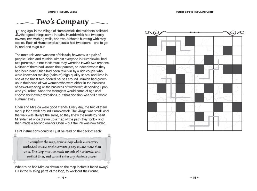 Puzzles & Perils: The Crystal Quest: A Novel in 100 Fantastical Puzzles