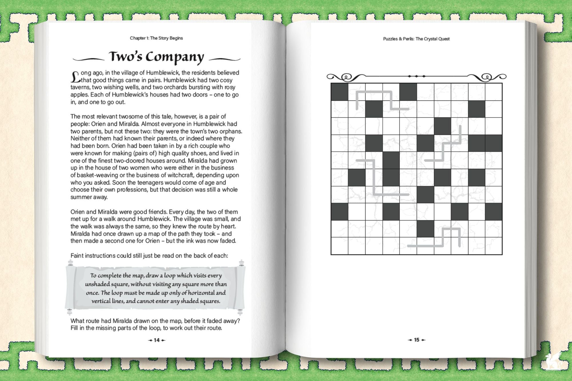 Puzzles & Perils: The Crystal Quest: A Novel in 100 Fantastical Puzzles