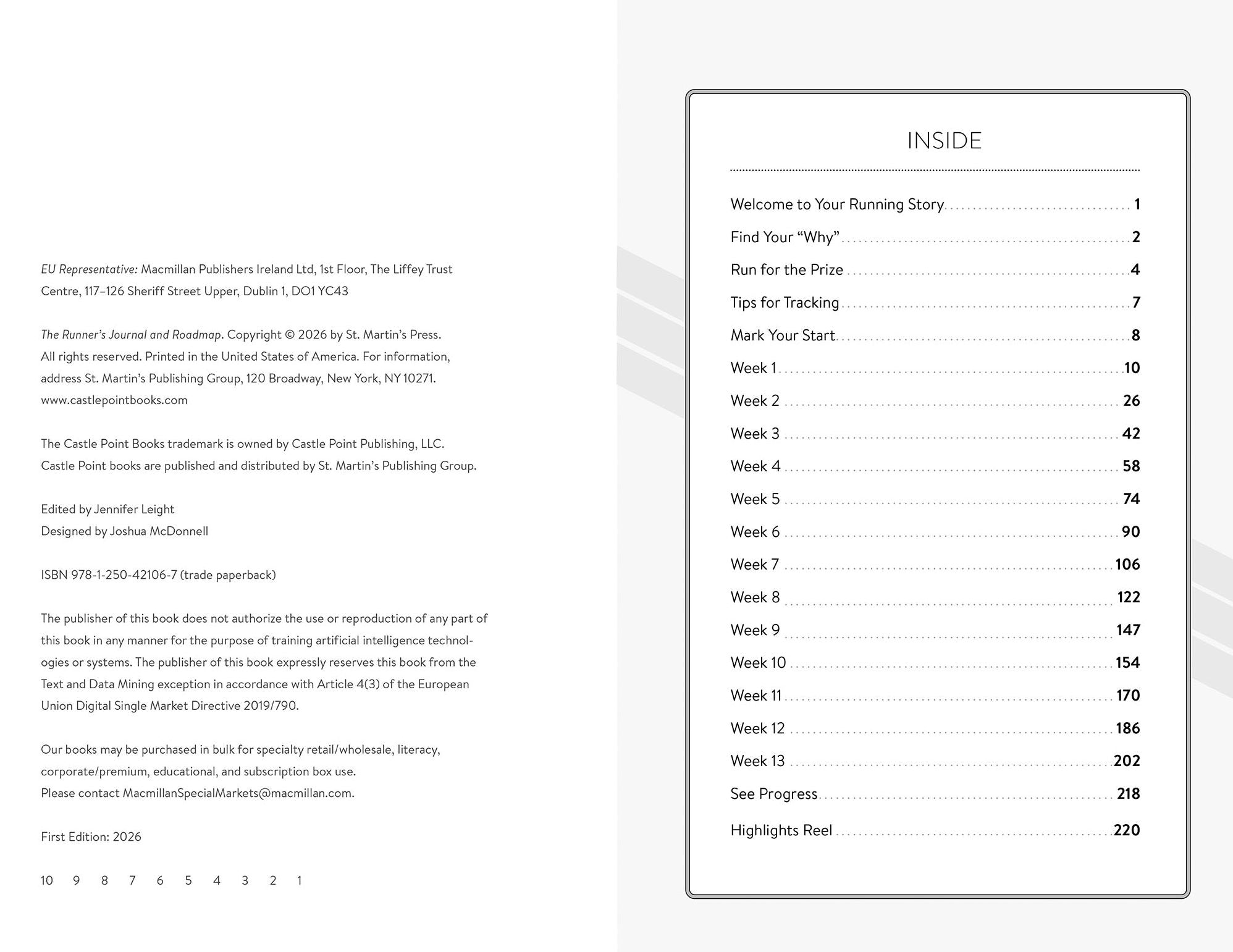The Runner's Journal & Roadmap: Track. Progress. Achieve. Day by Day.