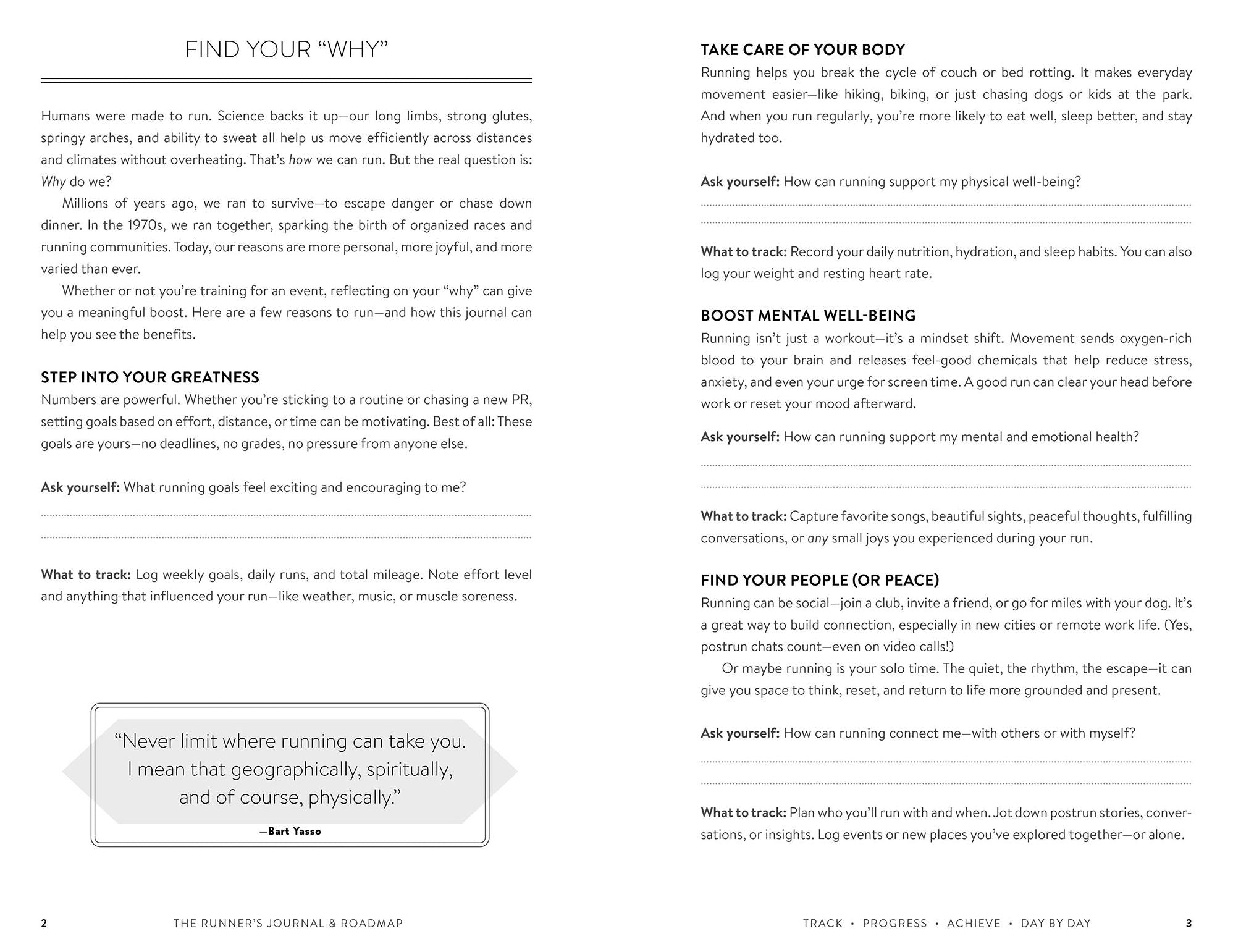 The Runner's Journal & Roadmap: Track. Progress. Achieve. Day by Day.