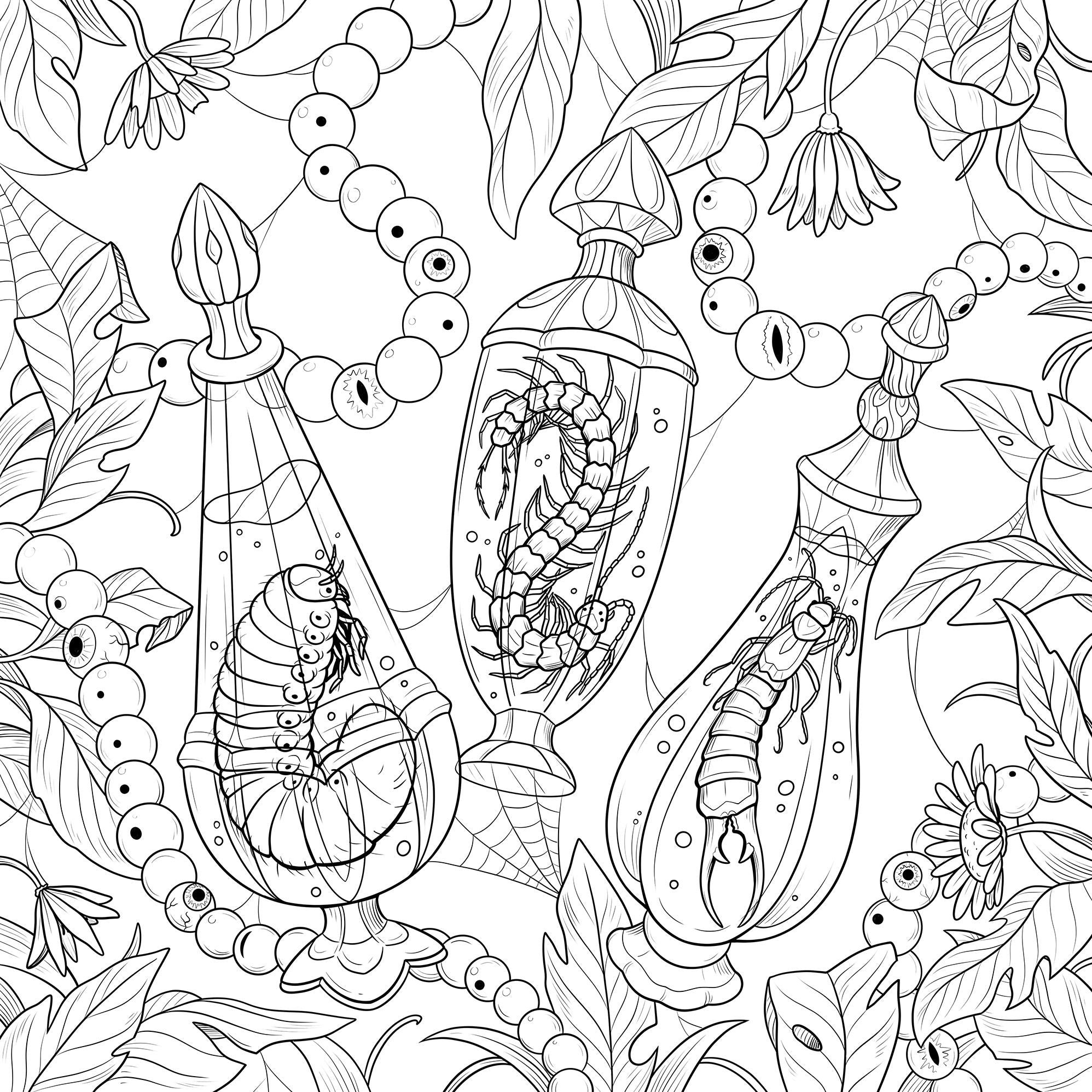 Mythogoria: Fatal Fantasy: A Dark Coloring Book of Forbidden Love