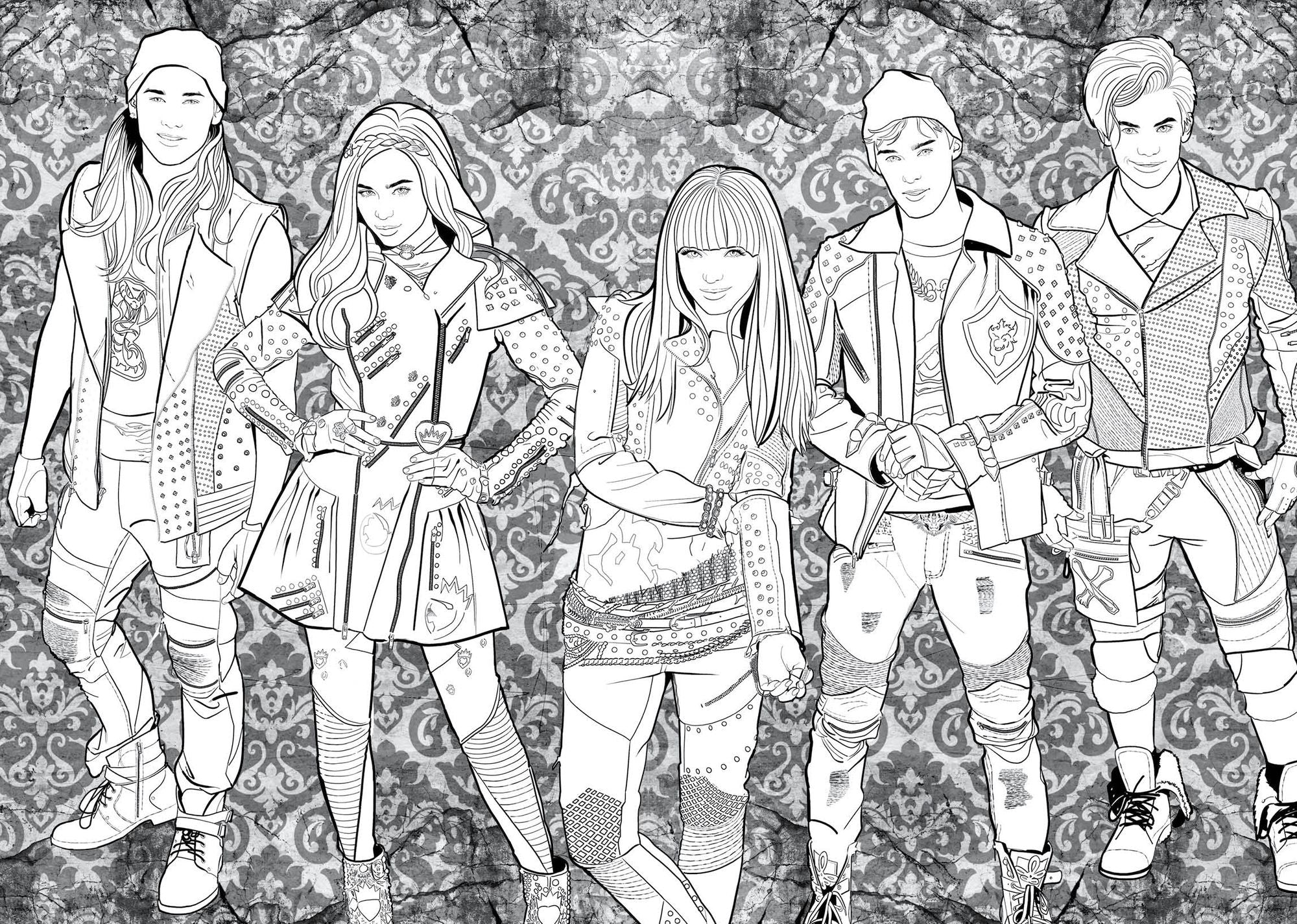 Descendants: A Wickedly Cool Coloring Book: VKs and AKs Through the Ages