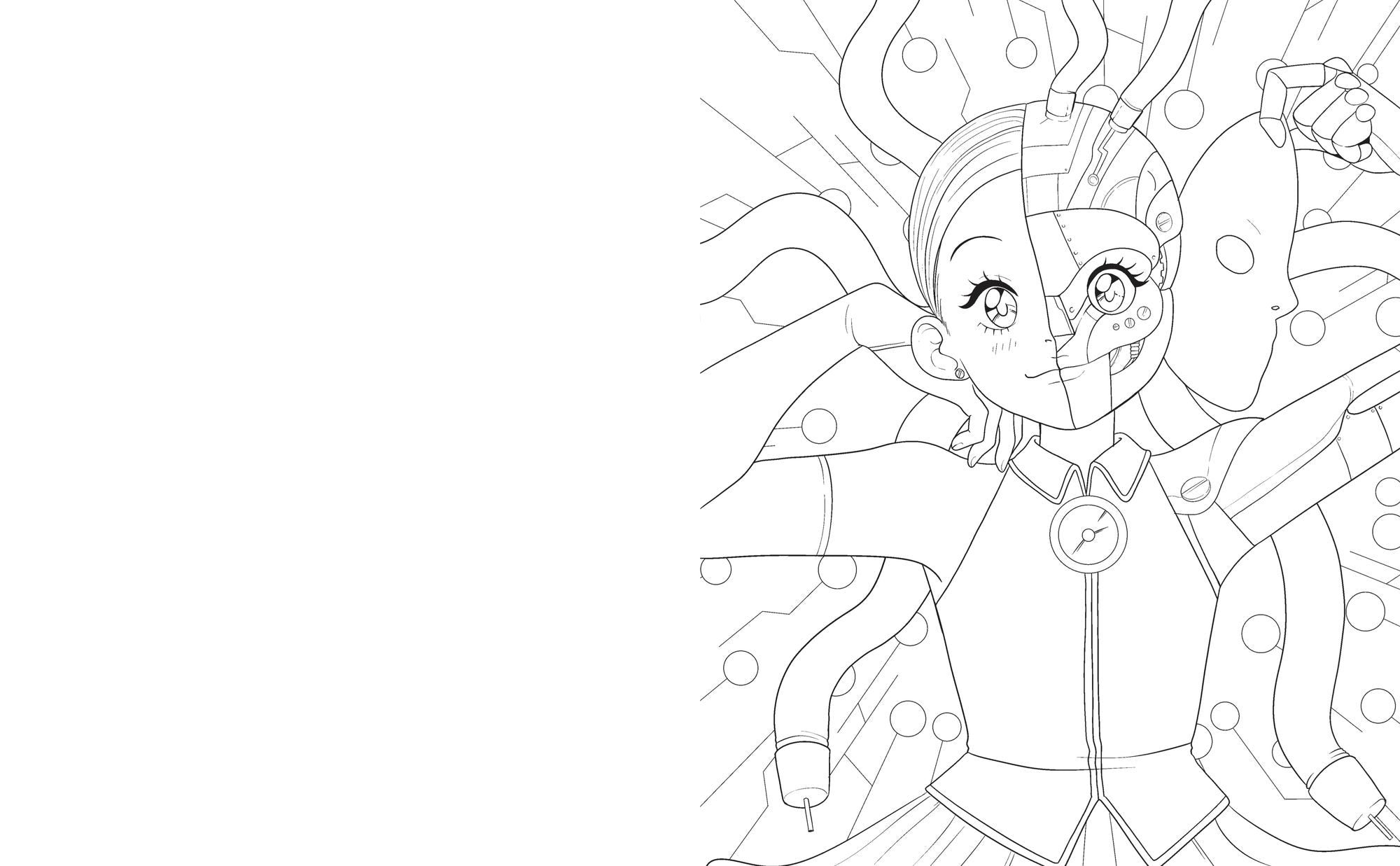 The Wonderfully Weird Manga Coloring Book: Over 45 Images to Color