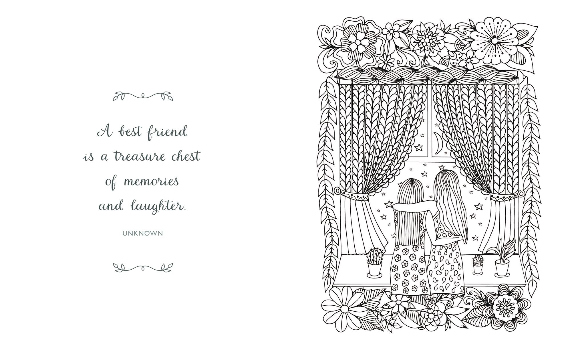 The Friendship Coloring Book: Immerse yourself in these heartwarming images