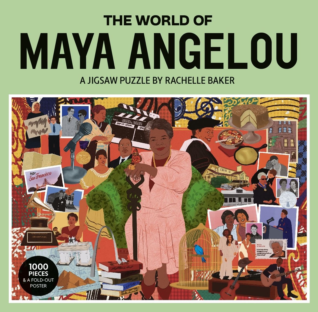 The World of Maya Angelou 1000 Piece Puzzle: A puzzle by Rachelle Baker