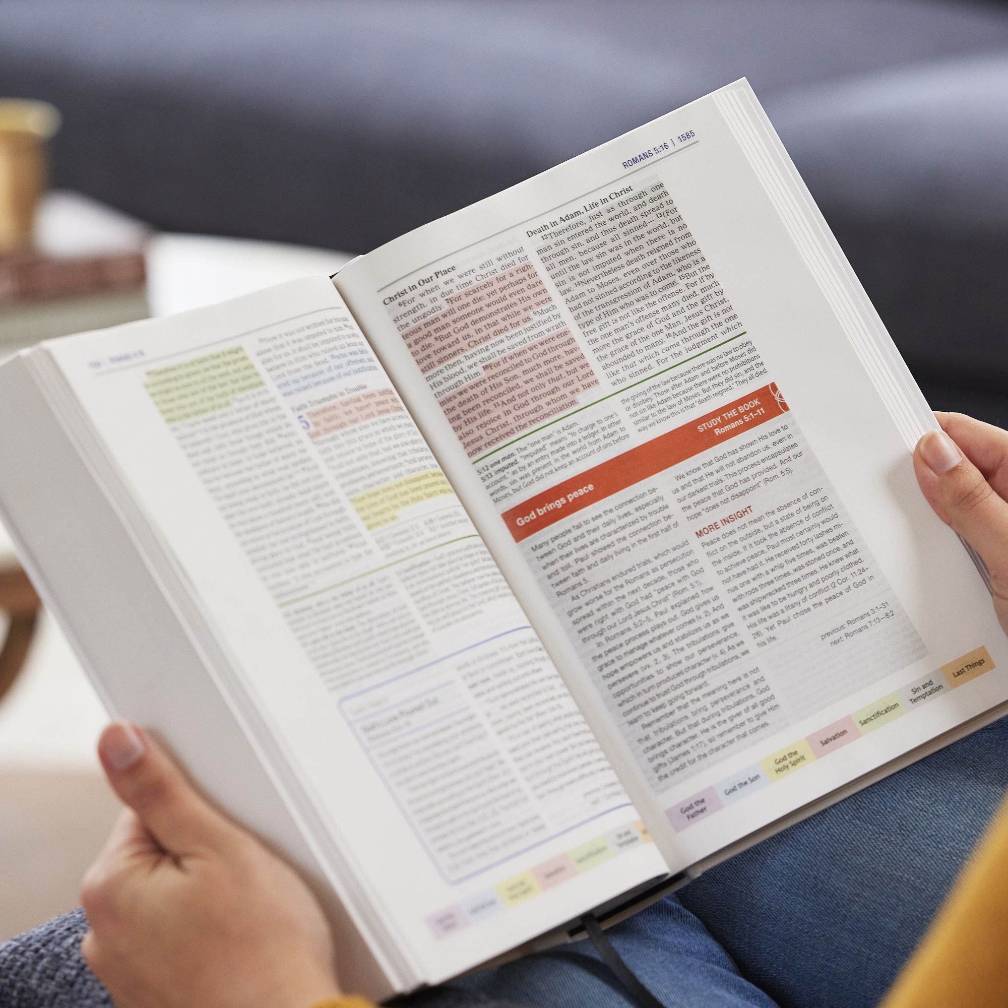 Color Code Study Bible, Revealing God's Truth Color by Color (NKJV, Brown Leathersoft, Red Letter)