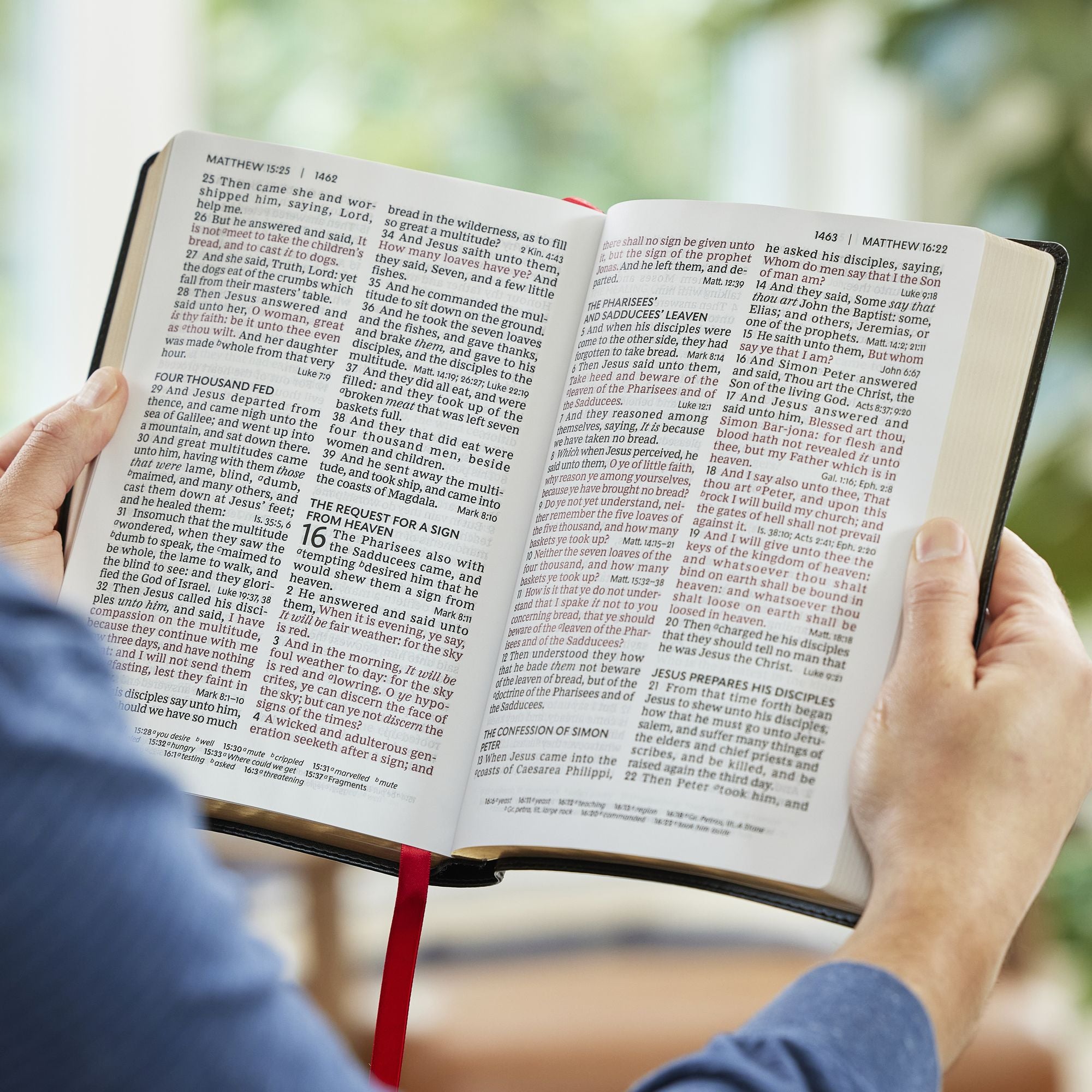 KJV Giant Print End-of-Verse Reference Bible, Purple Leathersoft, Red Letter, Comfort Print
