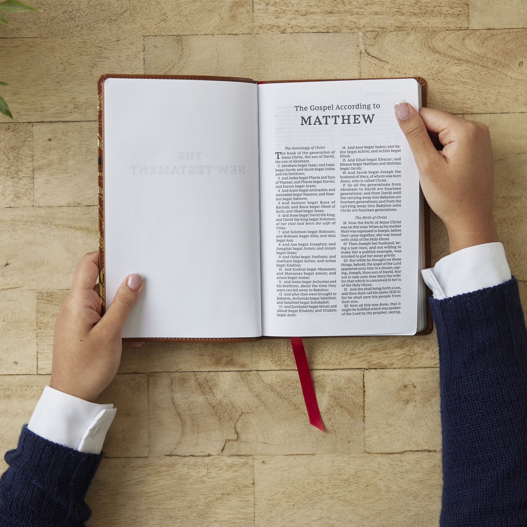 KJV, Personal Size New Testament, Brown Leathersoft, Red Letter, Comfort Print