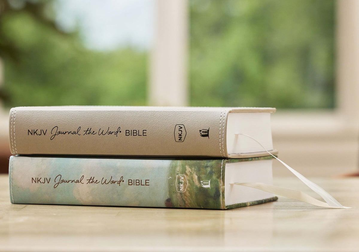 NKJV, Journal the Word Bible: Reflect, Journal or Create Art Next to Your Favorite Verses (Cloth over board, Red Letter, Comfort Print)