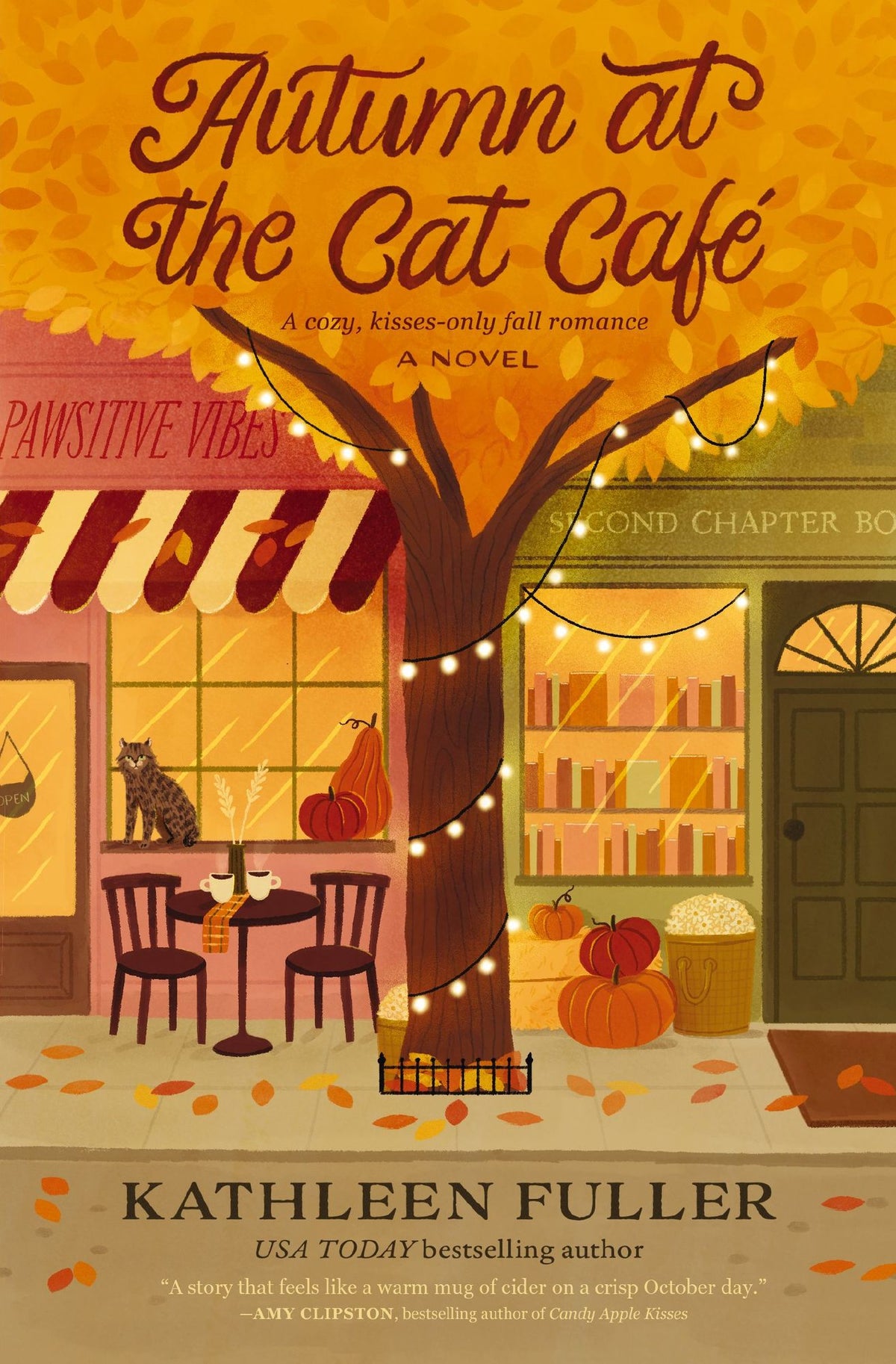 Autumn at the Cat Cafe: A cozy, small-town, kisses-only romance featuring a grumpy/sunshine love story