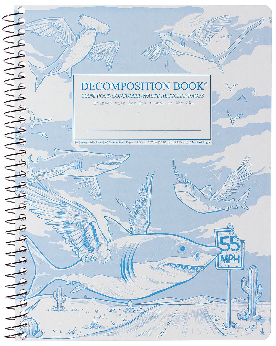 Flying Sharks Coilbound Large Decomposition Book