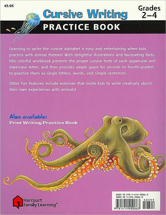 Cursive Writing Practice Book (Flash Kids Harcourt Family Learning)