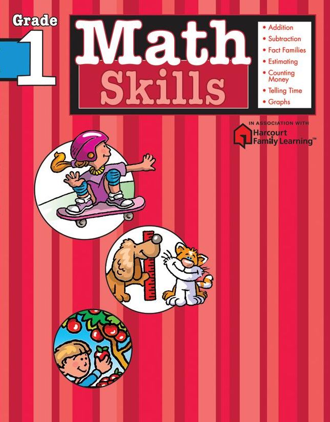 Math Skills: Grade 1 (Flash Kids Harcourt Family Learning)