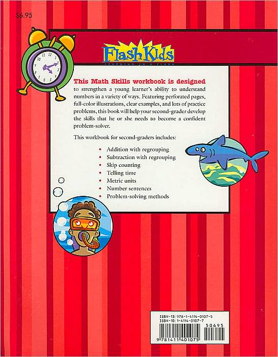 Math Skills: Grade 2 (Flash Kids Harcourt Family Learning)