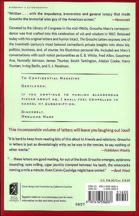 The Groucho Letters: Letters from and to Groucho Marx