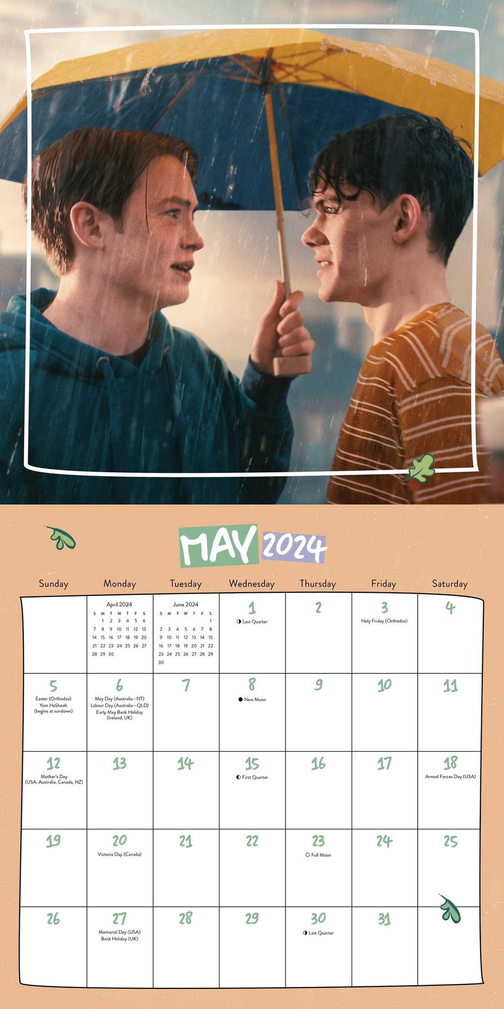 Heartstopper 16-Month 2023-2024 Wall Calendar with Bonus Poster and Love Notes