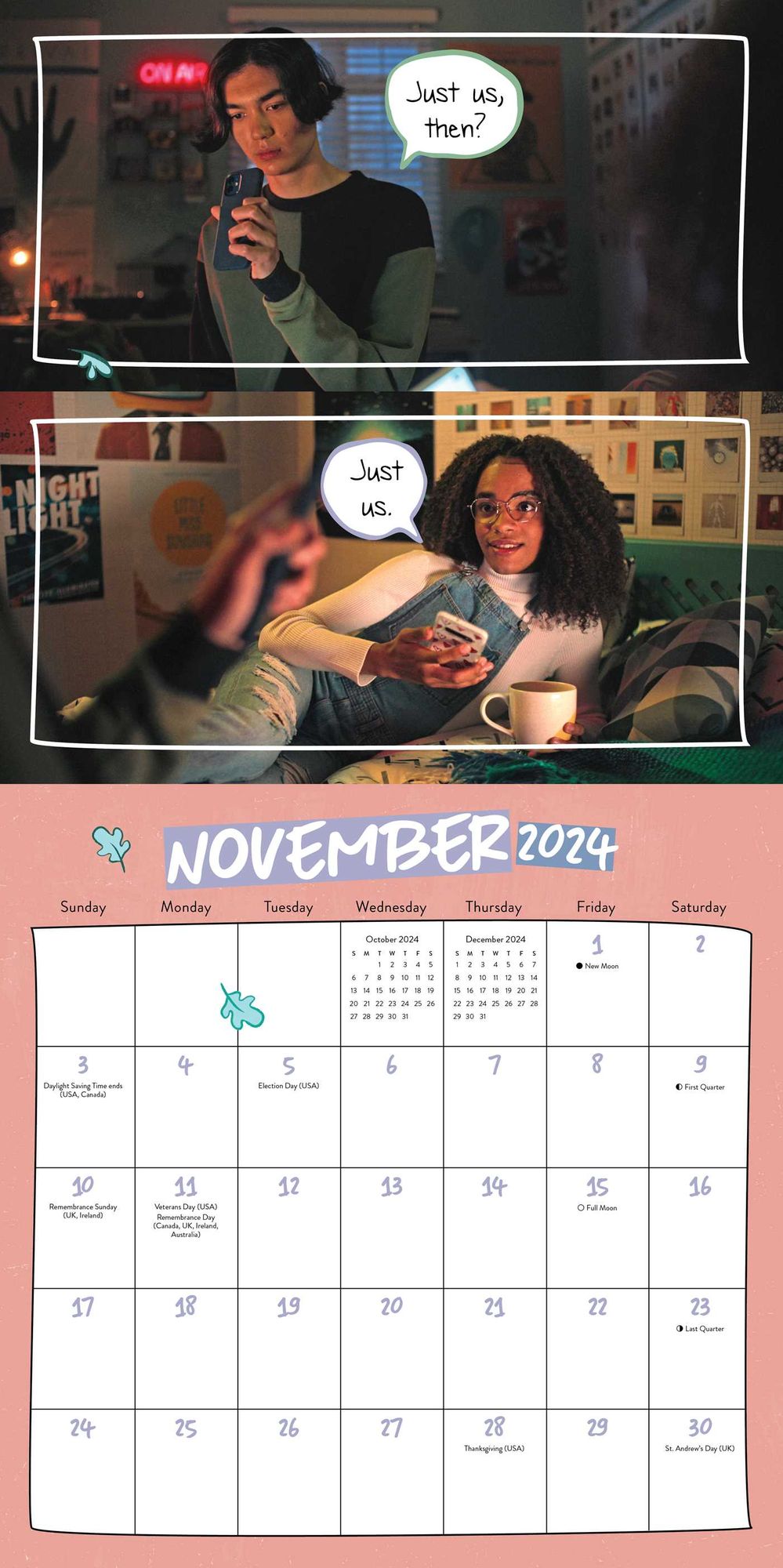 Heartstopper 16-Month 2023-2024 Wall Calendar with Bonus Poster and Love Notes