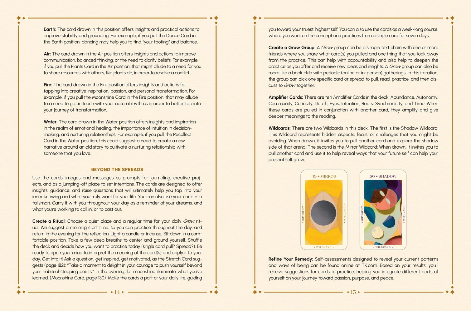 GROW: Pathways to Passion, Purpose & Peace Guidebook & Oracle Deck