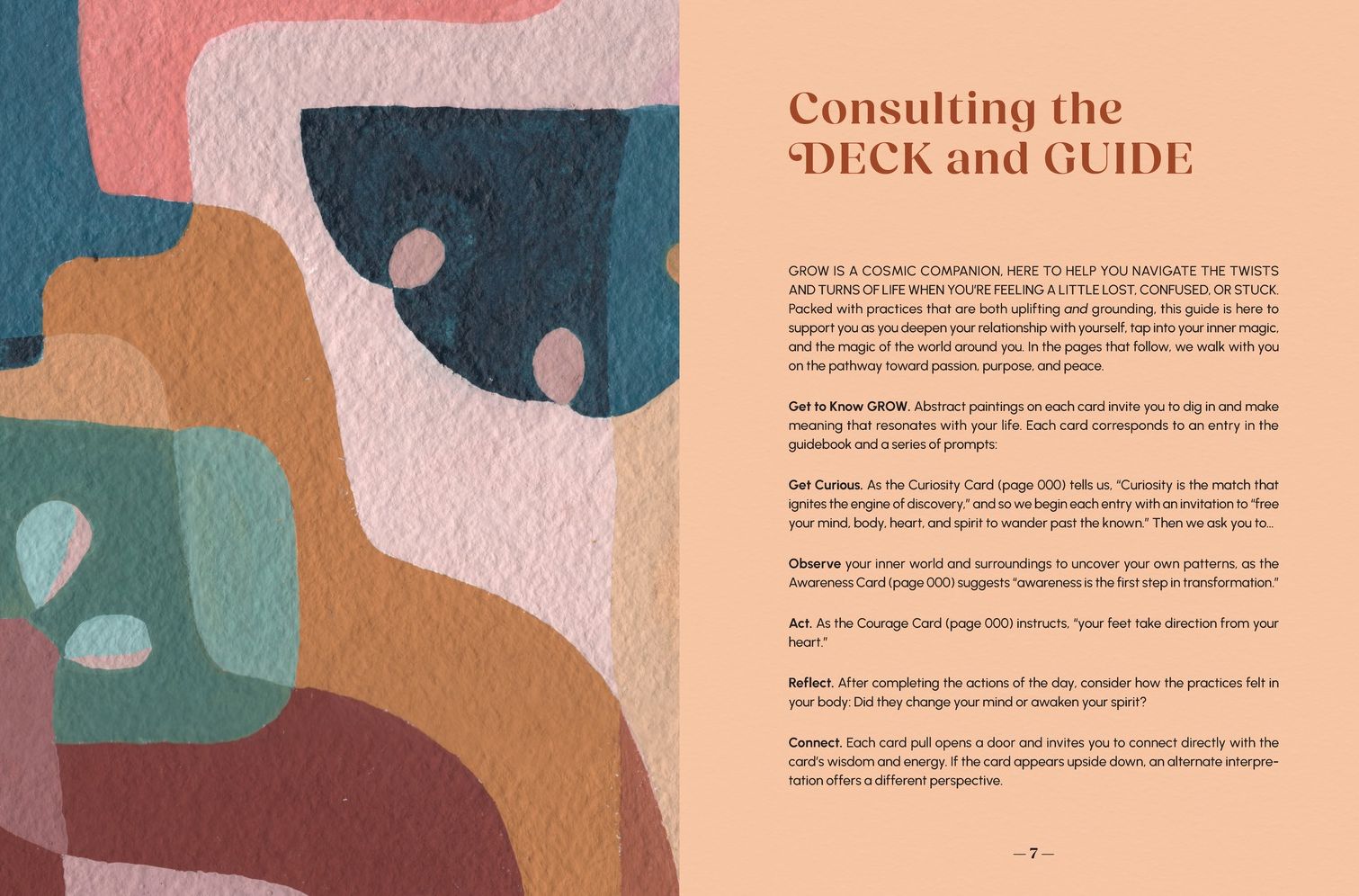 GROW: Pathways to Passion, Purpose & Peace Guidebook & Oracle Deck