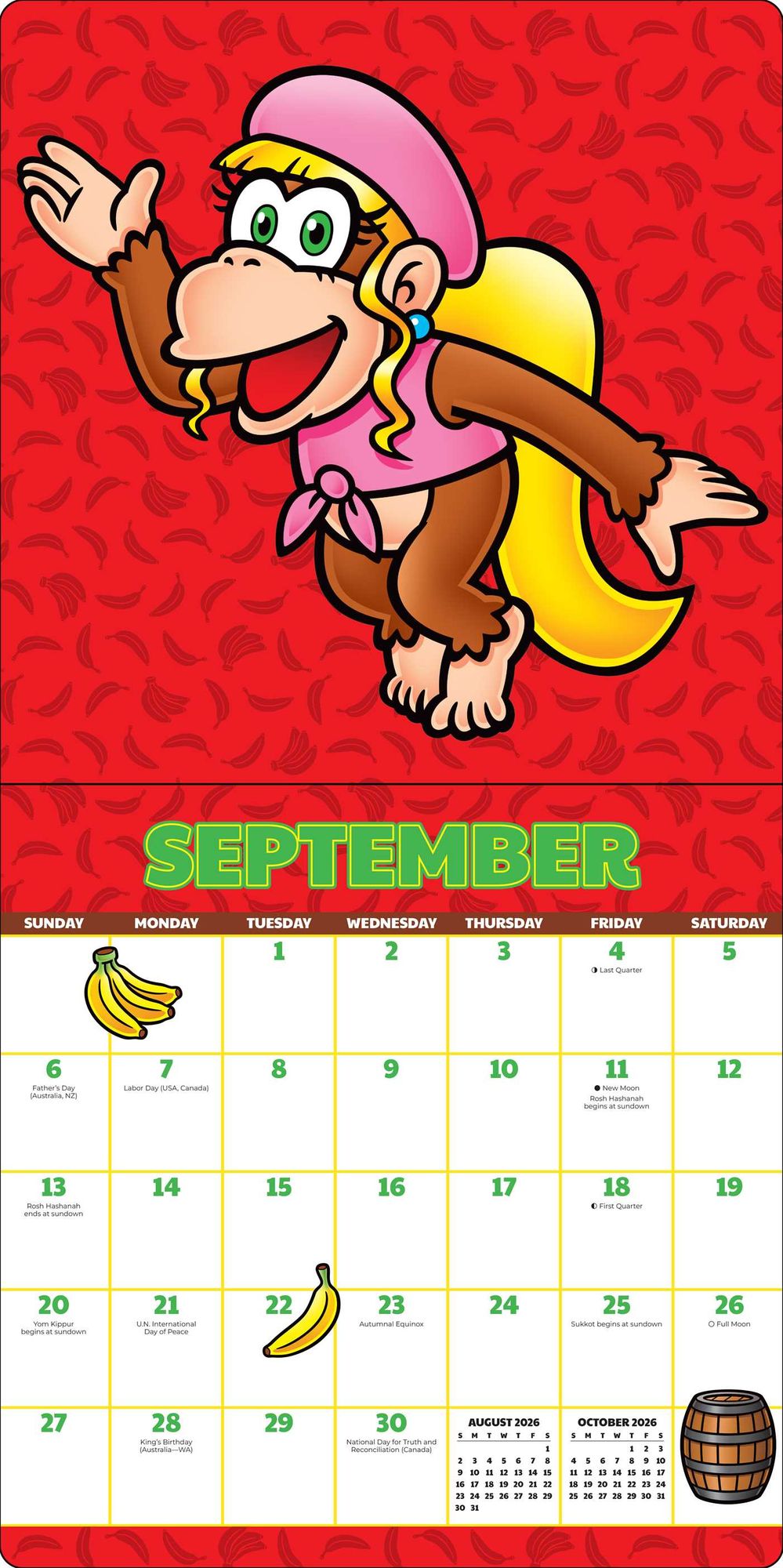 2026 Donkey Kong Wall Calendar