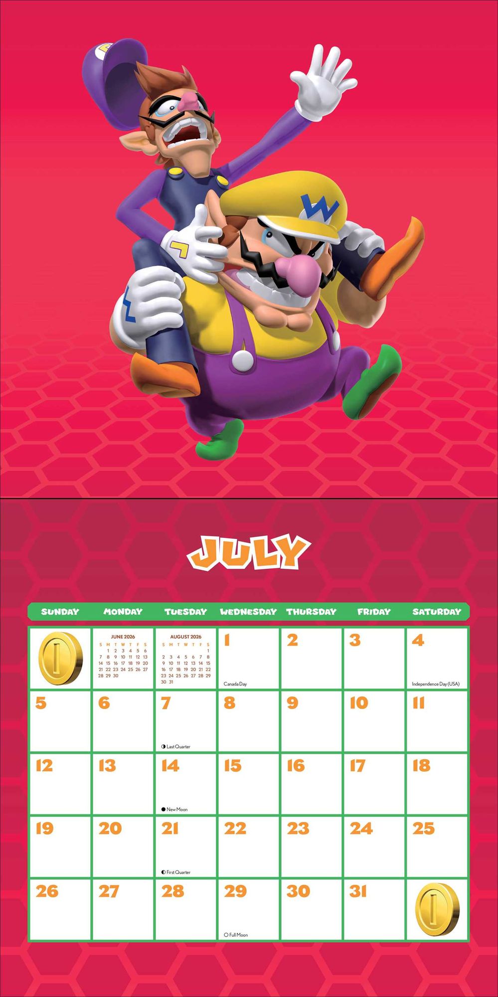 2026 Super Mario Wall Calendar