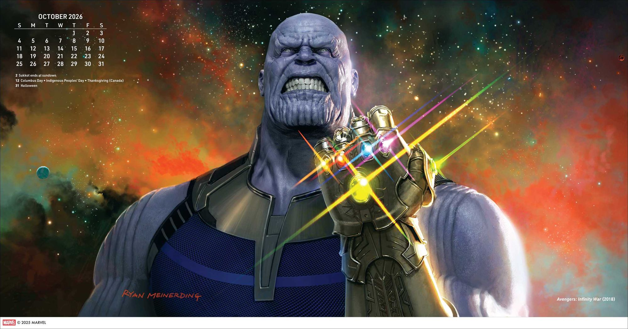 2026 Marvel Studios: The Art of Ryan Meinerding Wall Calendar