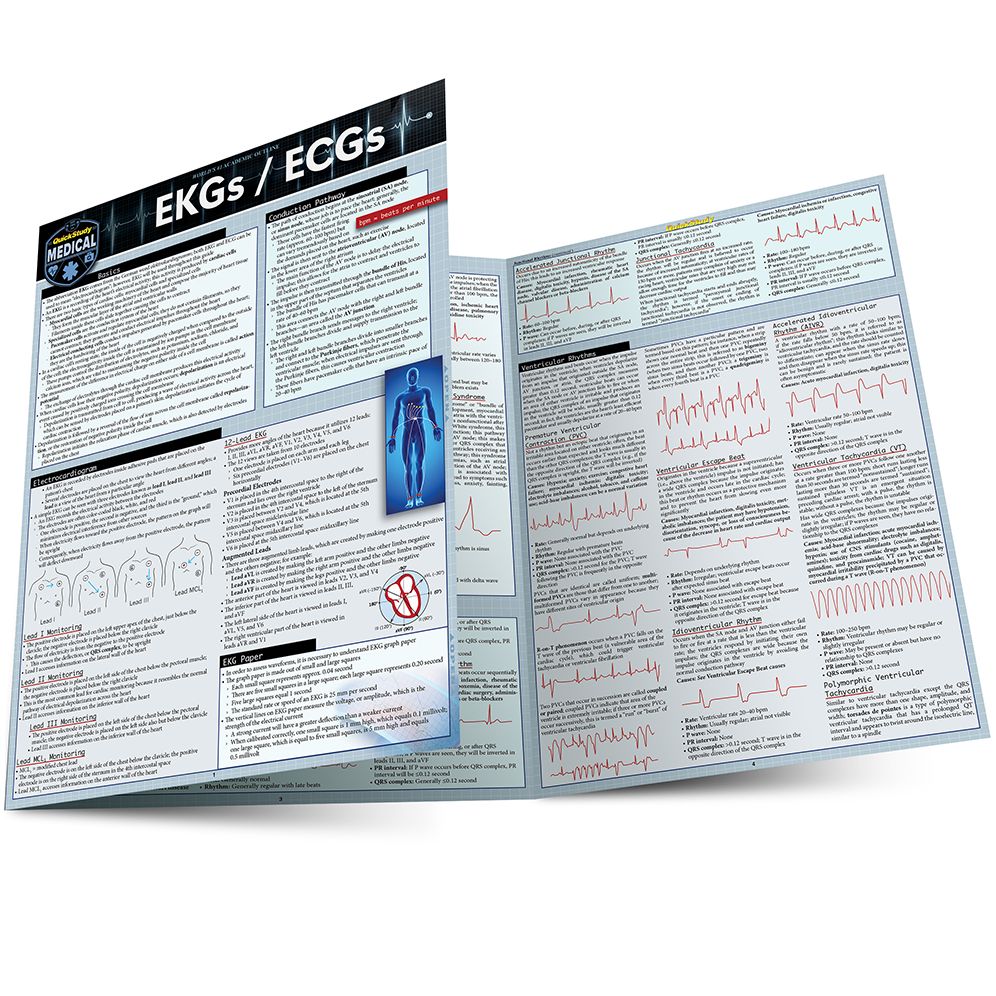 EKGs / ECGs: a QuickStudy Laminated Reference Guide