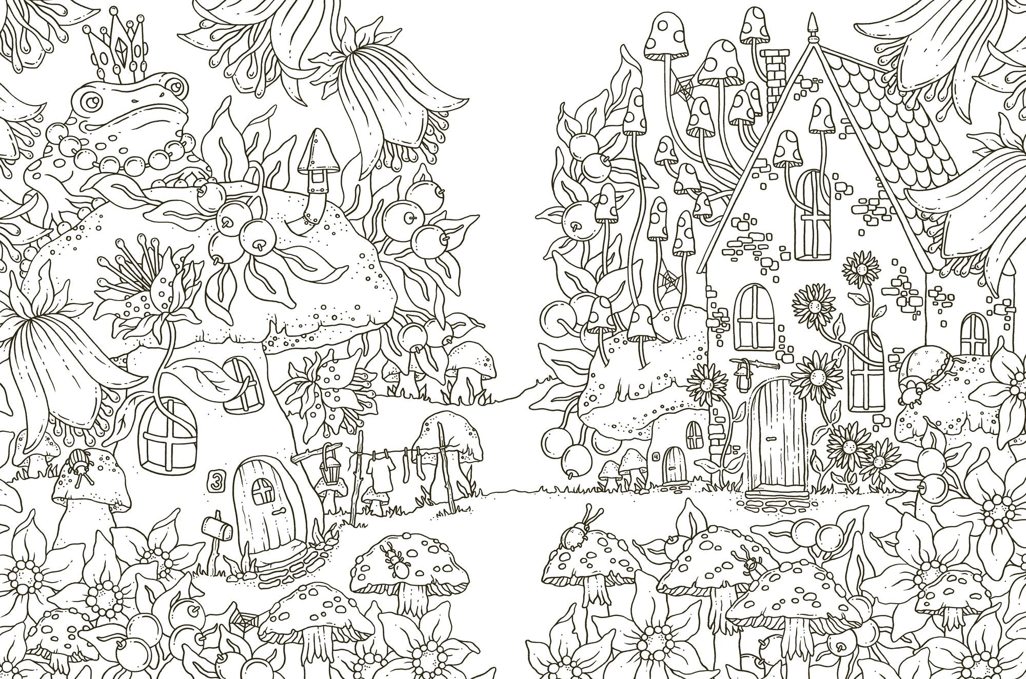 Tales from the Forest Kingdom Coloring Book: Hardcover adult coloring book featuring thick, high-quality paper