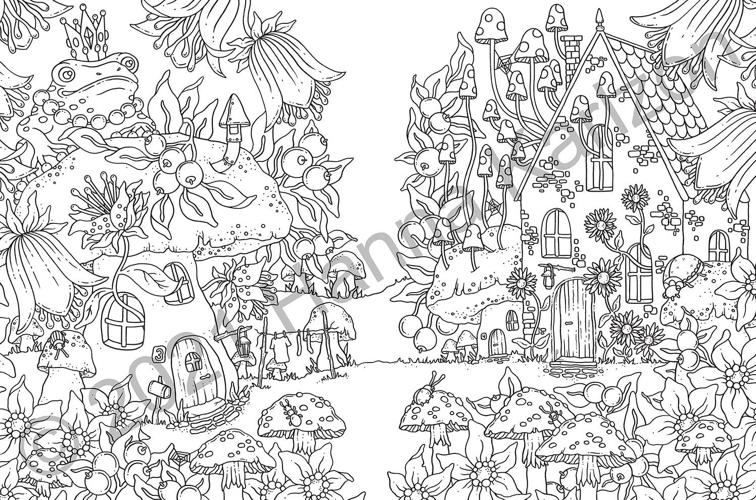 Tales from the Forest Kingdom Coloring Book: Hardcover adult coloring book featuring thick, high-quality paper