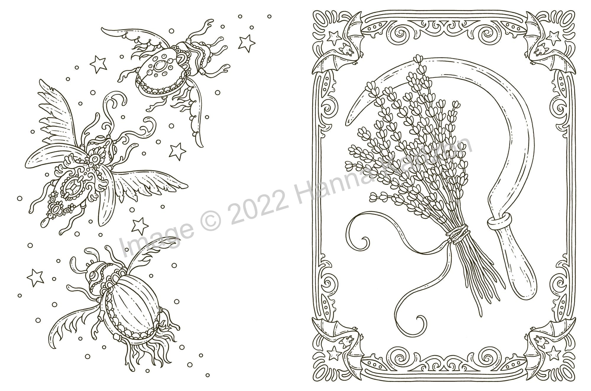 Tales from the Witch's Cottage: Hardcover adult coloring book featuring thick, high-quality paper