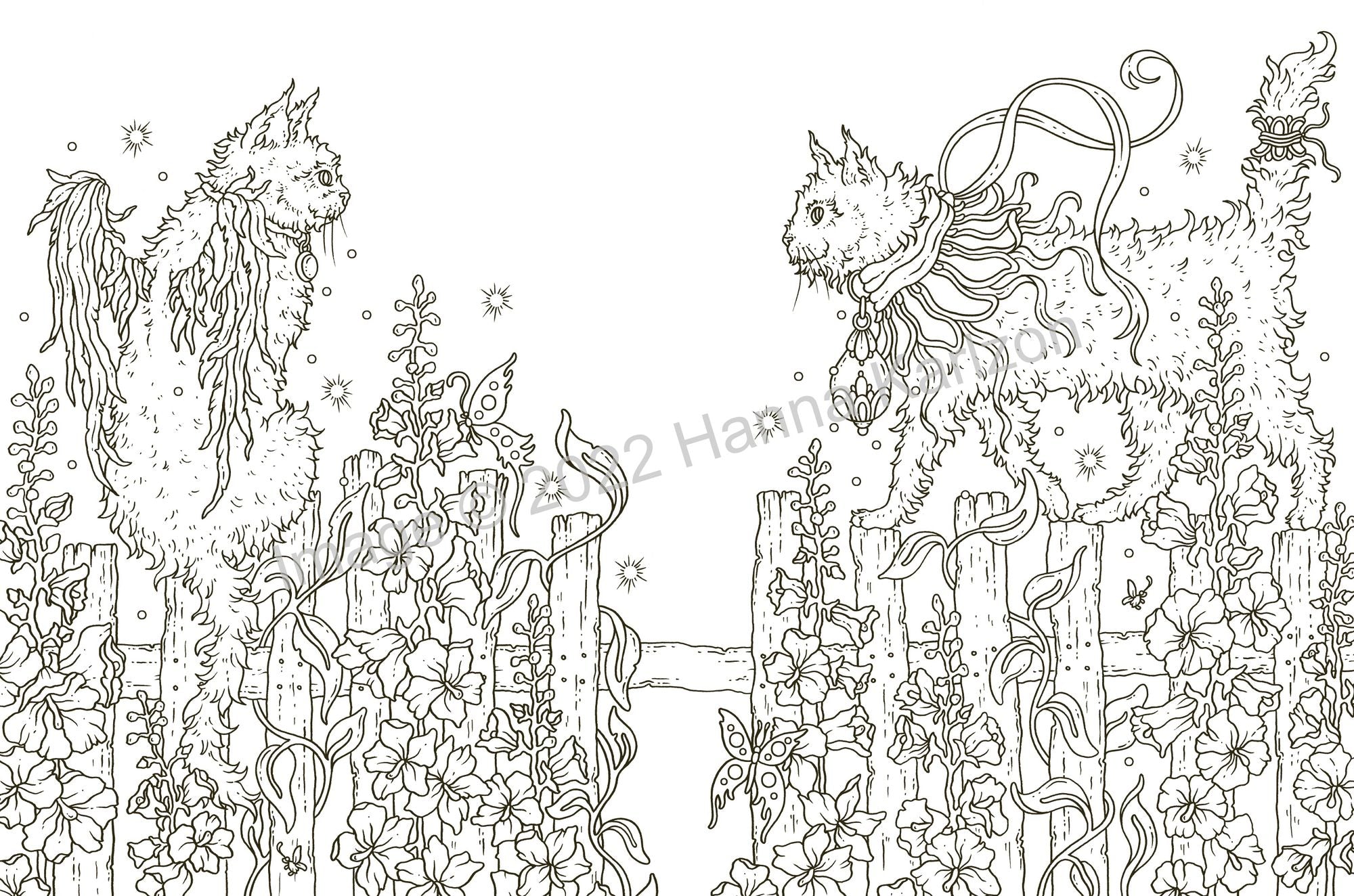 Tales from the Witch's Cottage: Hardcover adult coloring book featuring thick, high-quality paper
