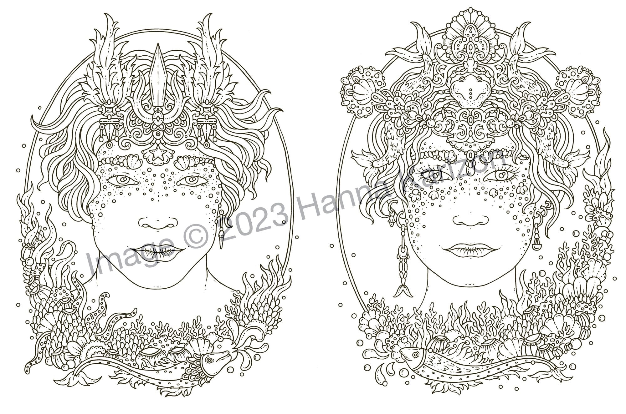 Tales from Atlantis: Hardcover adult coloring book featuring thick, high-quality paper