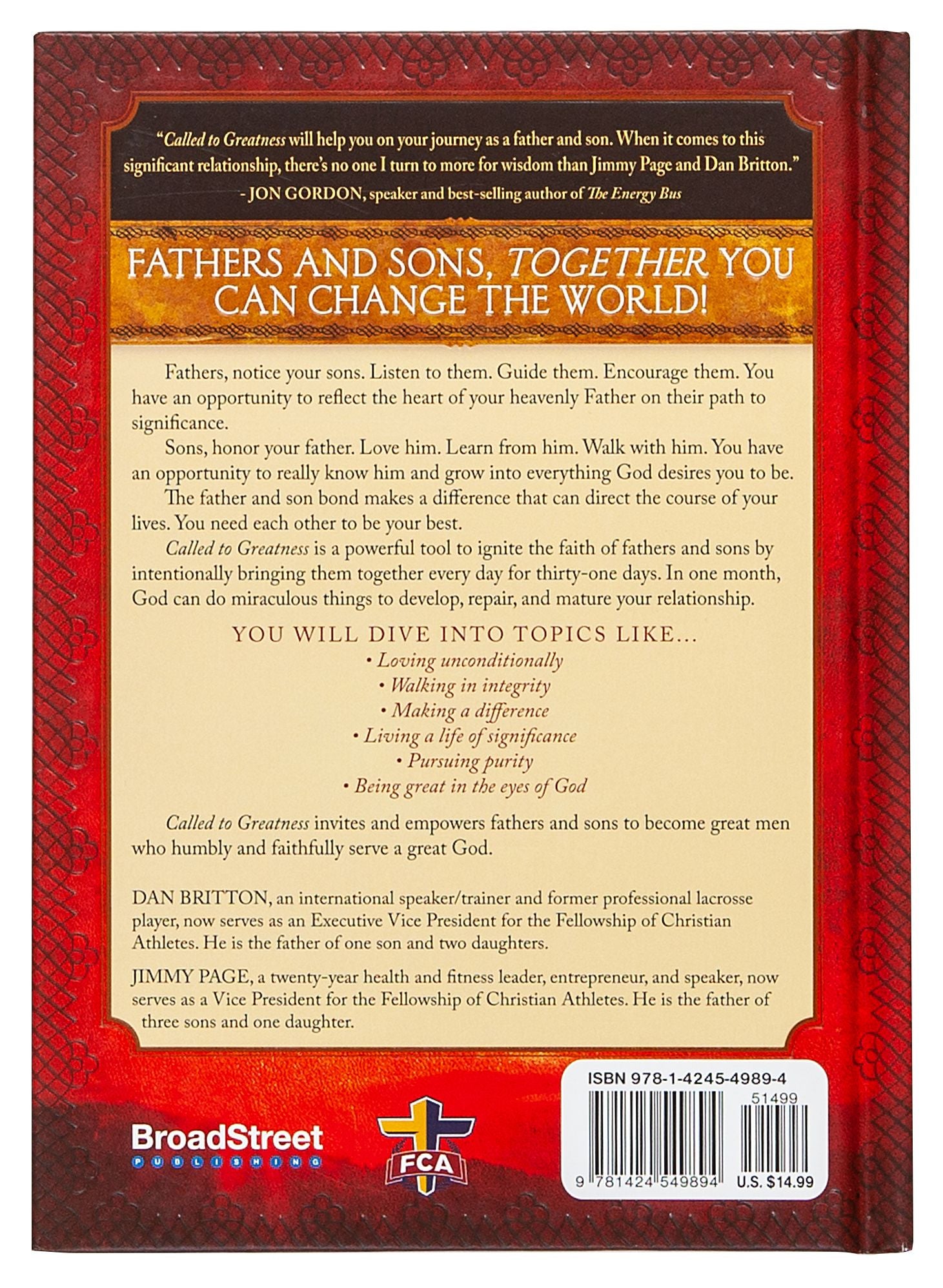 Called to Greatness: 31 Devotions to Ignite the Faith of Fathers & Sons