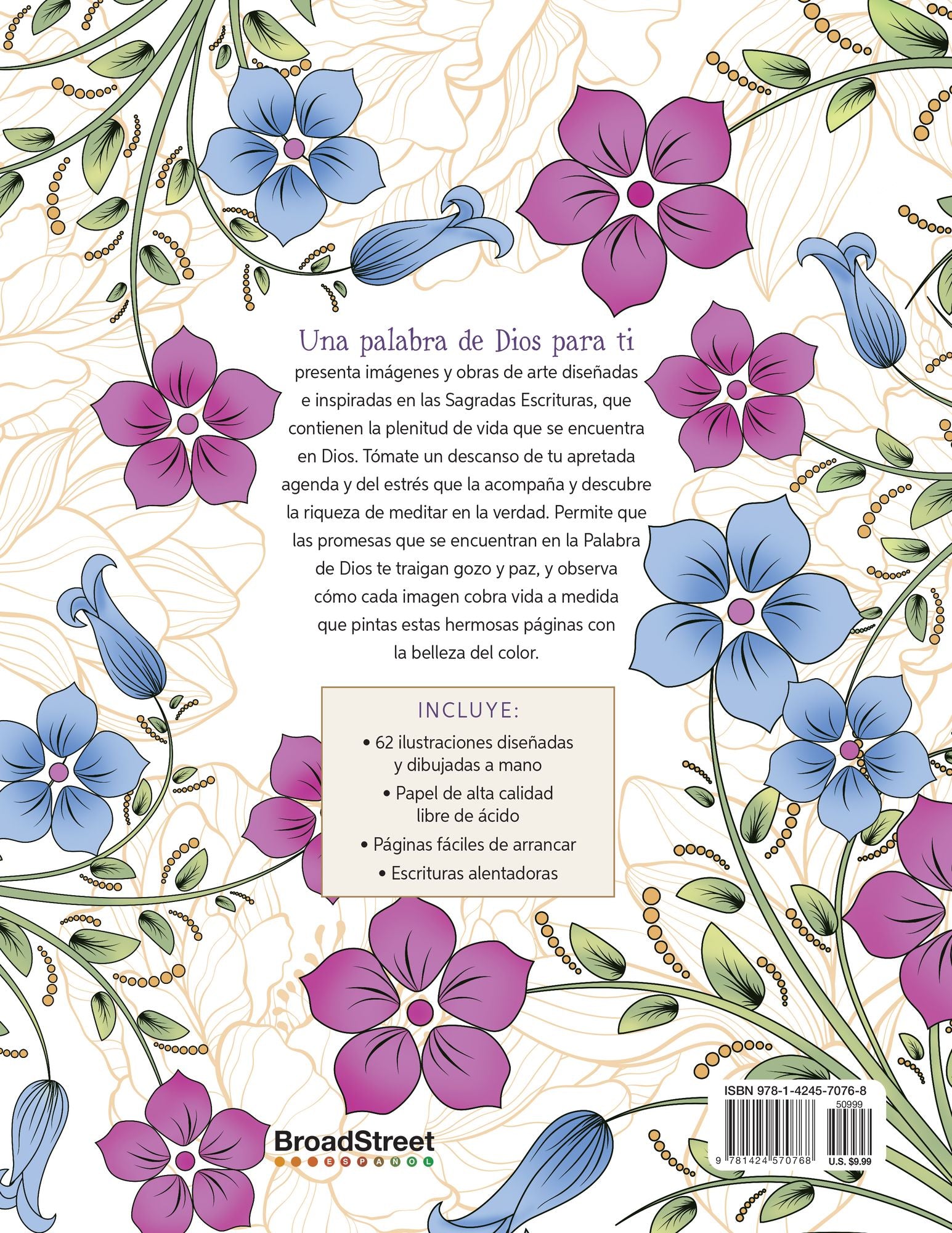 Una palabra de Dios para ti: libro para colorear