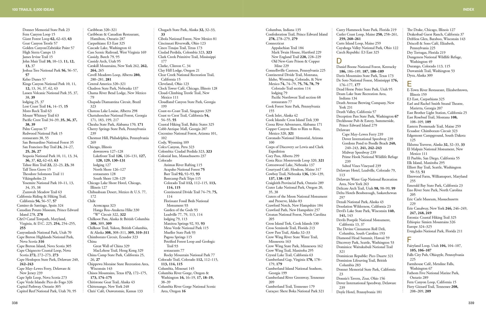 100 Trails, 5,000 Ideas: Where to Go, When to Go, What to See, What to Do