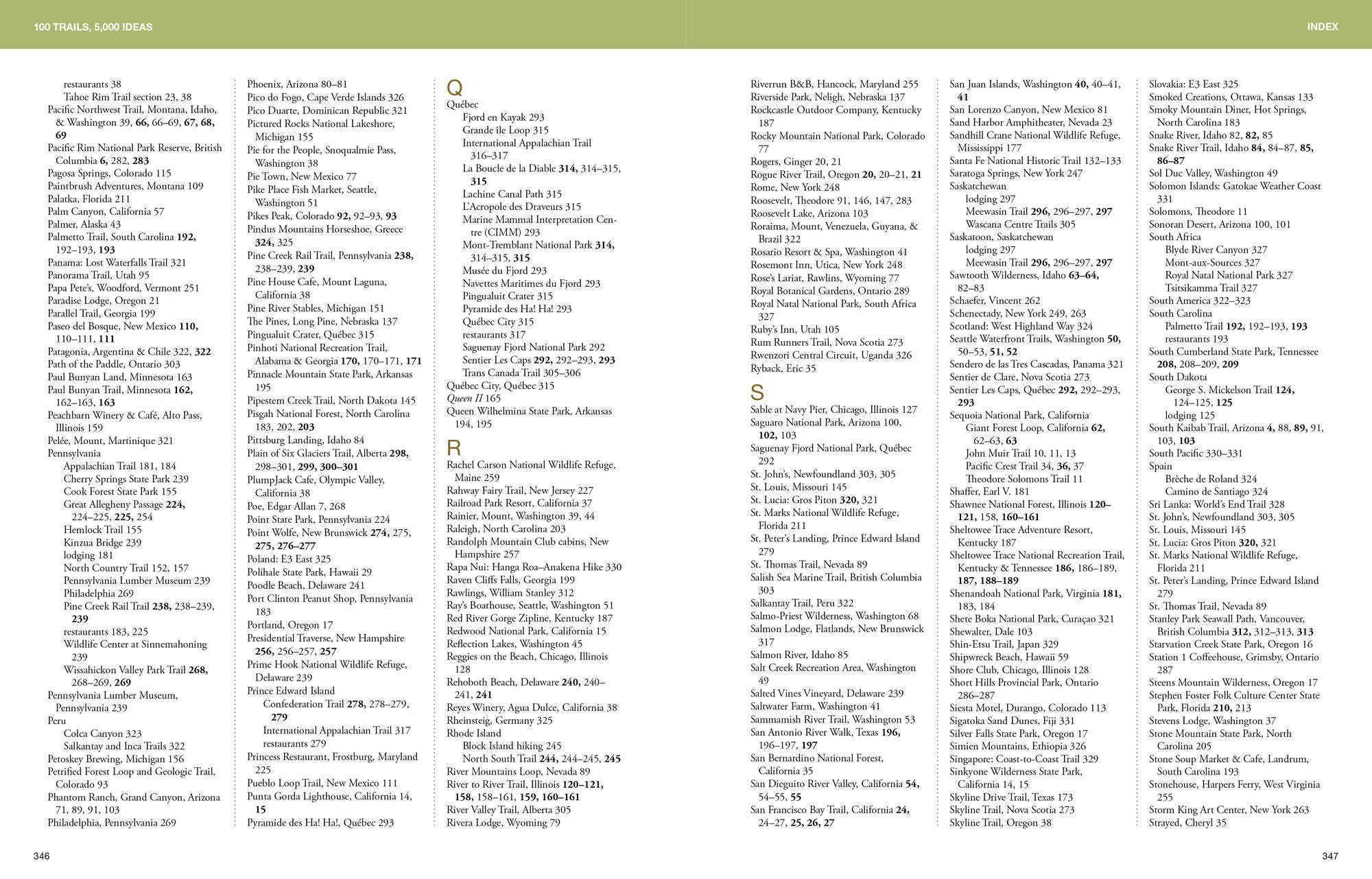 100 Trails, 5,000 Ideas: Where to Go, When to Go, What to See, What to Do