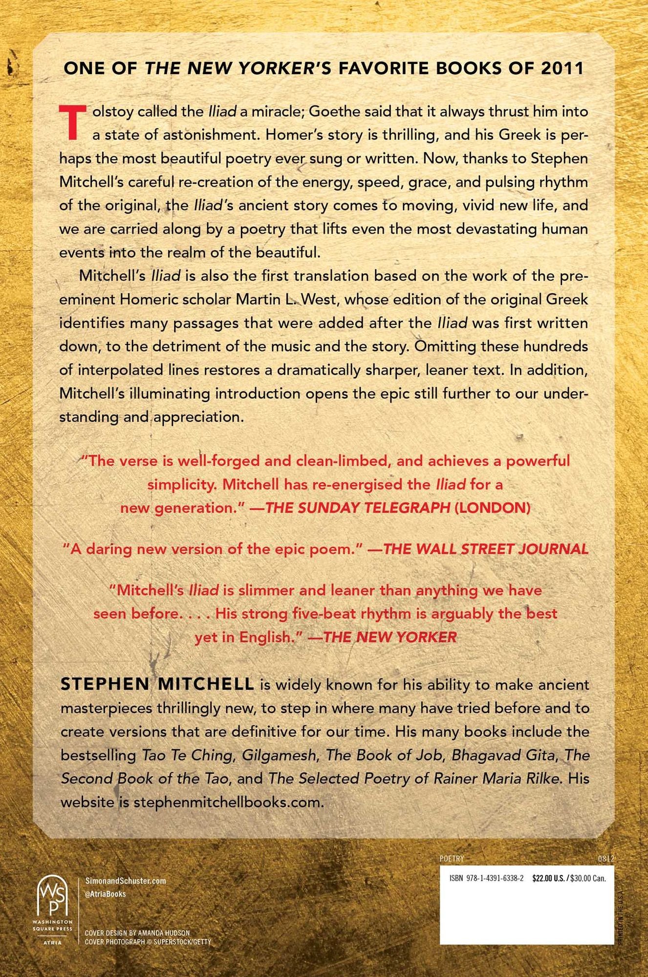 The Iliad: (The Stephen Mitchell Translation)