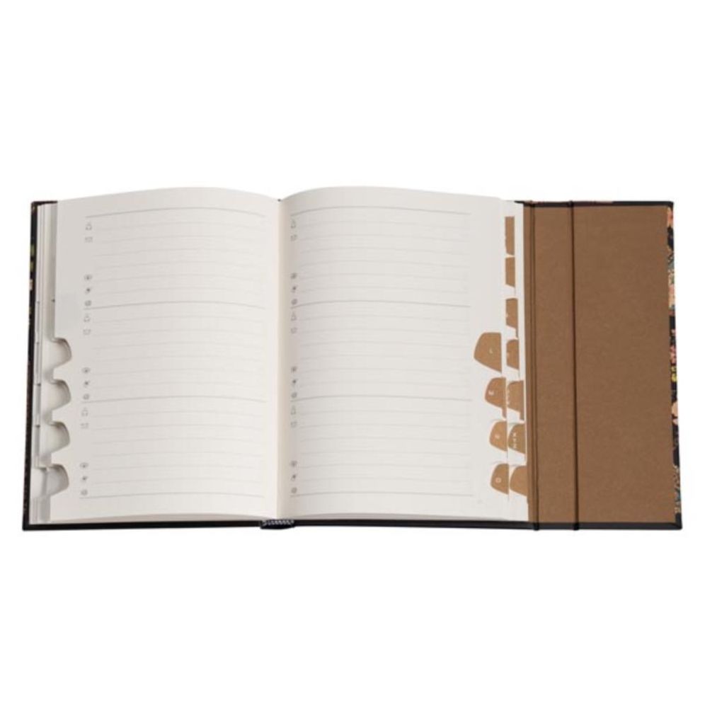 Chanin Spiral New York Deco Mini Address Book Elastic Band Closure