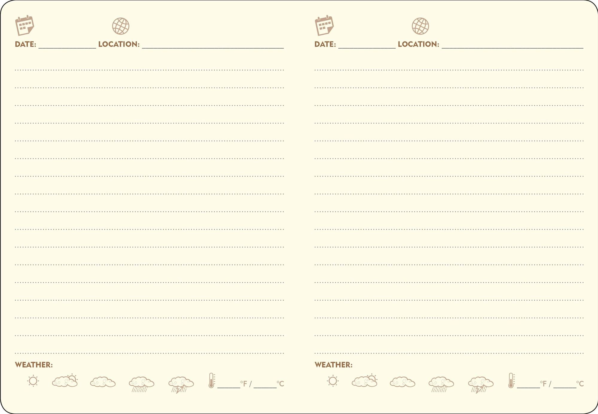 Small Page-A-Day Travelers Journal