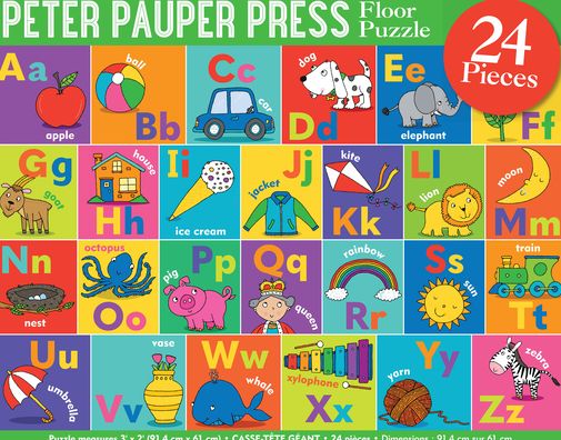 Alphabet Kids' Floor Puzzle (24 Pieces) (36 inches wide x 24 inches high)