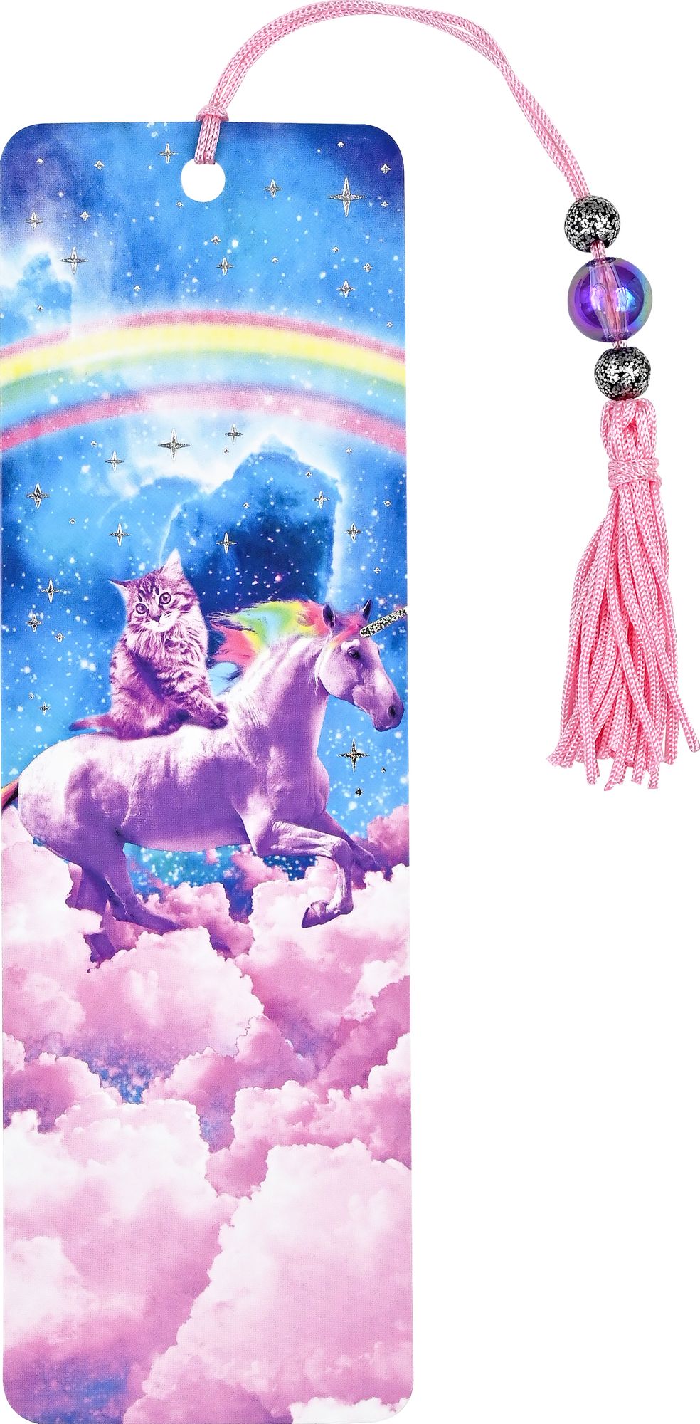 Unicorns & Kittens Forever Beaded Bookmark