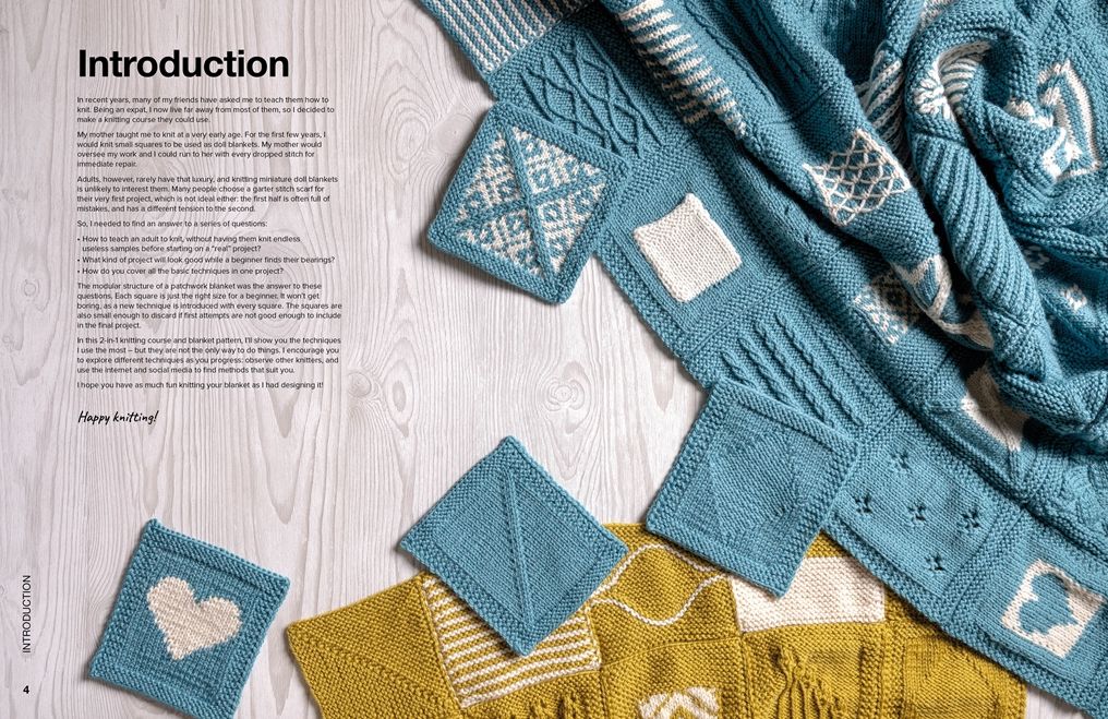 Learn to Knit in 50 Squares: A 2-in-1 knitting course and blanket pattern