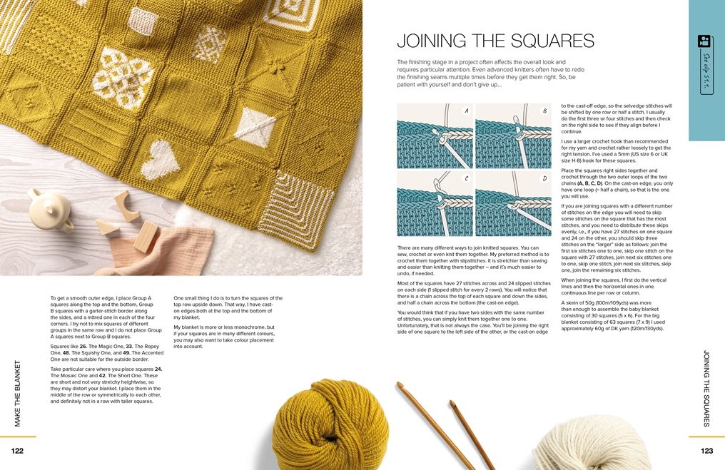Learn to Knit in 50 Squares: A 2-in-1 knitting course and blanket pattern