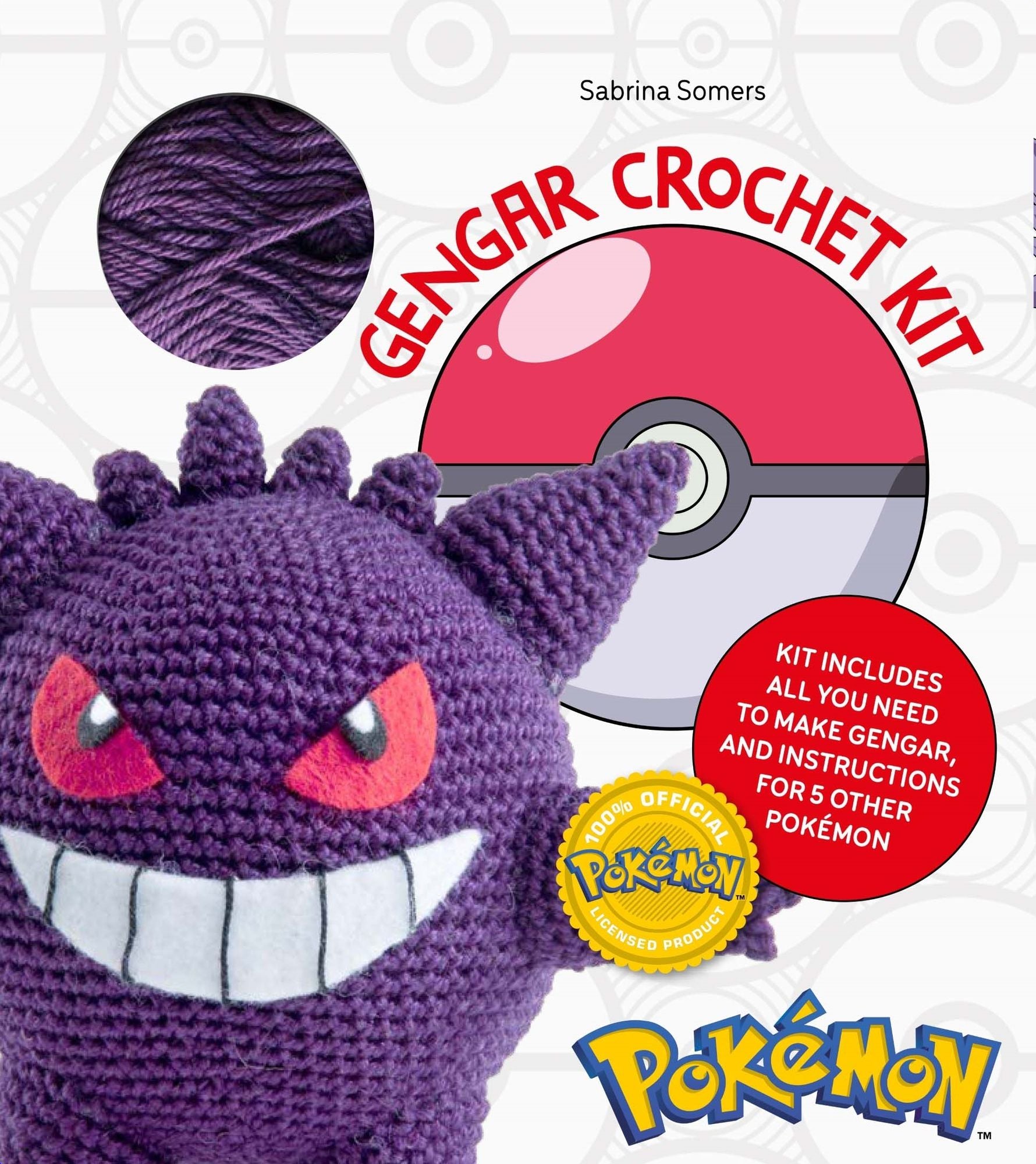 Pokémon Crochet Gengar Kit: Includes materials to make Gengar and instructions for 5 other Pokémon