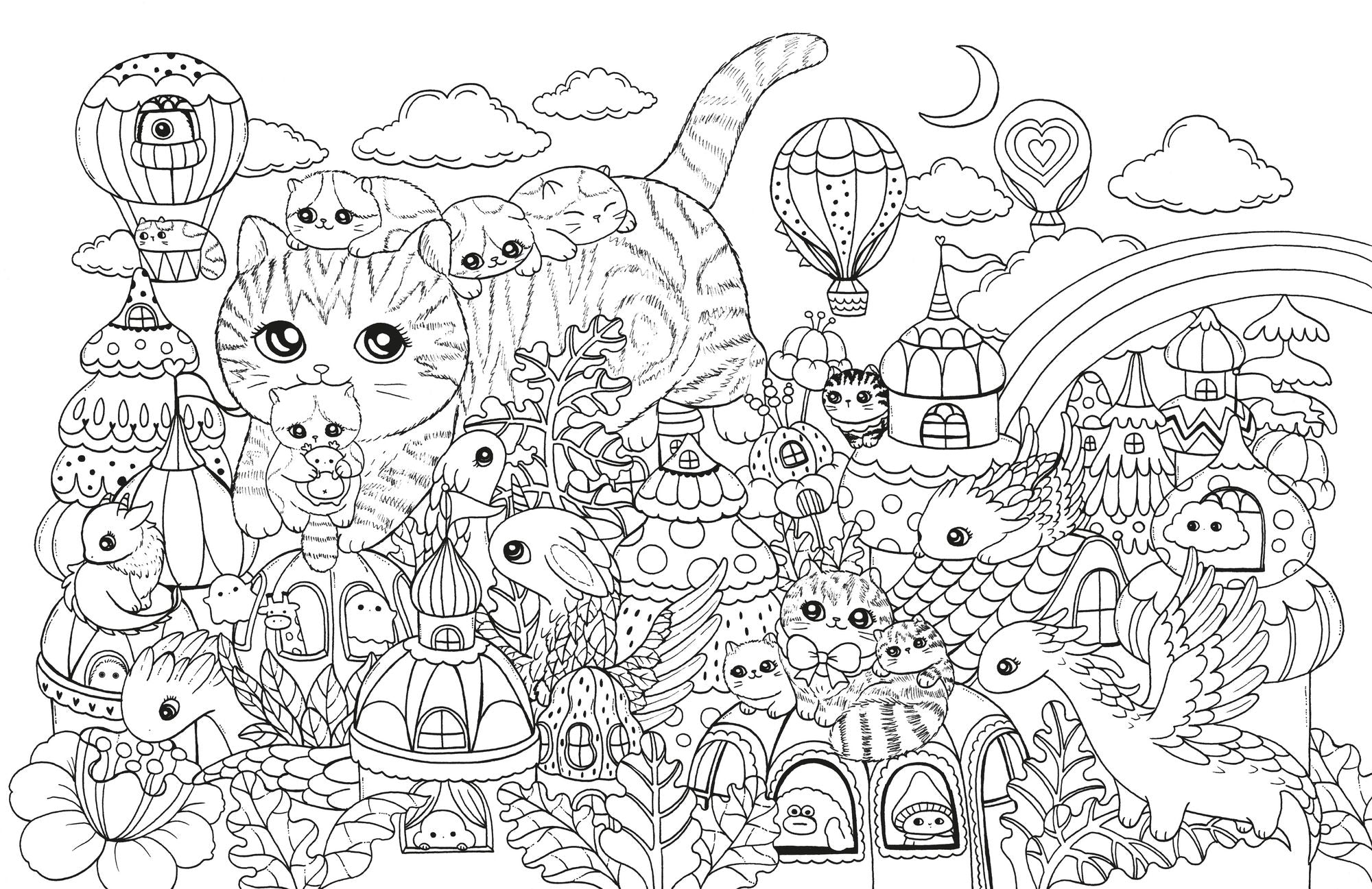 A Million Kittens: Adorable Felines to Color