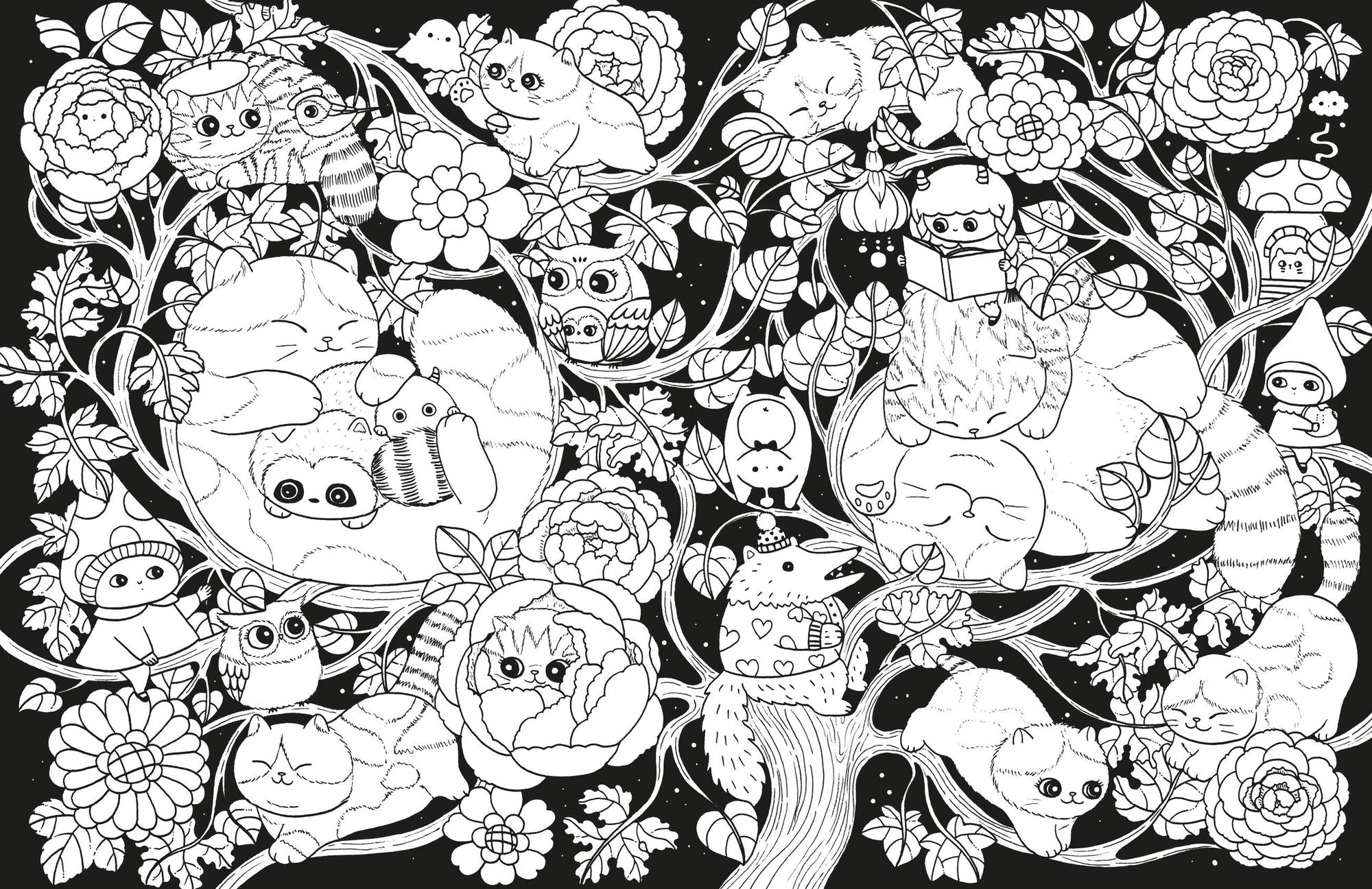 A Million Kittens: Adorable Felines to Color