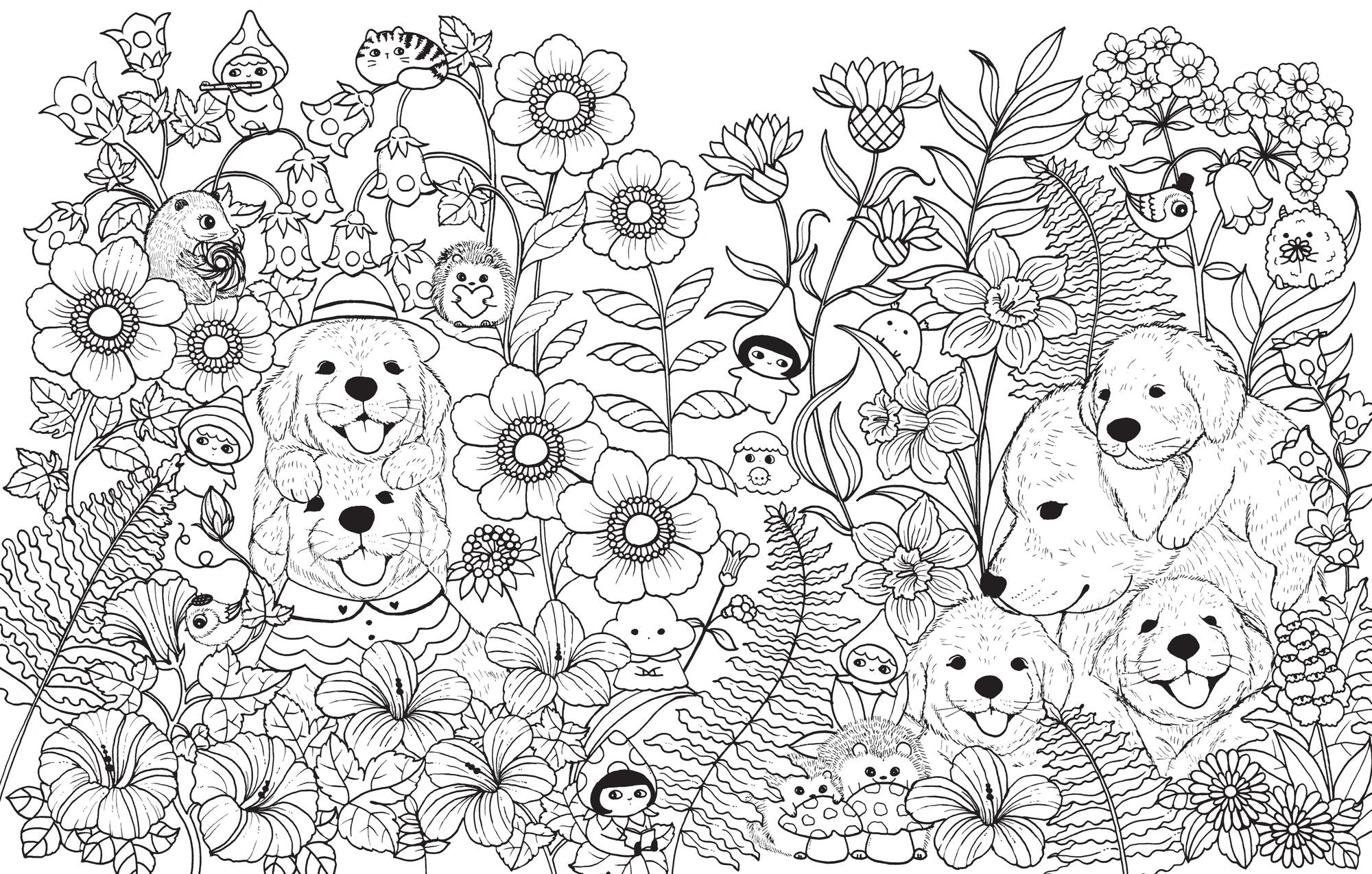 A Million Puppies: Paw-some Pooches to Color