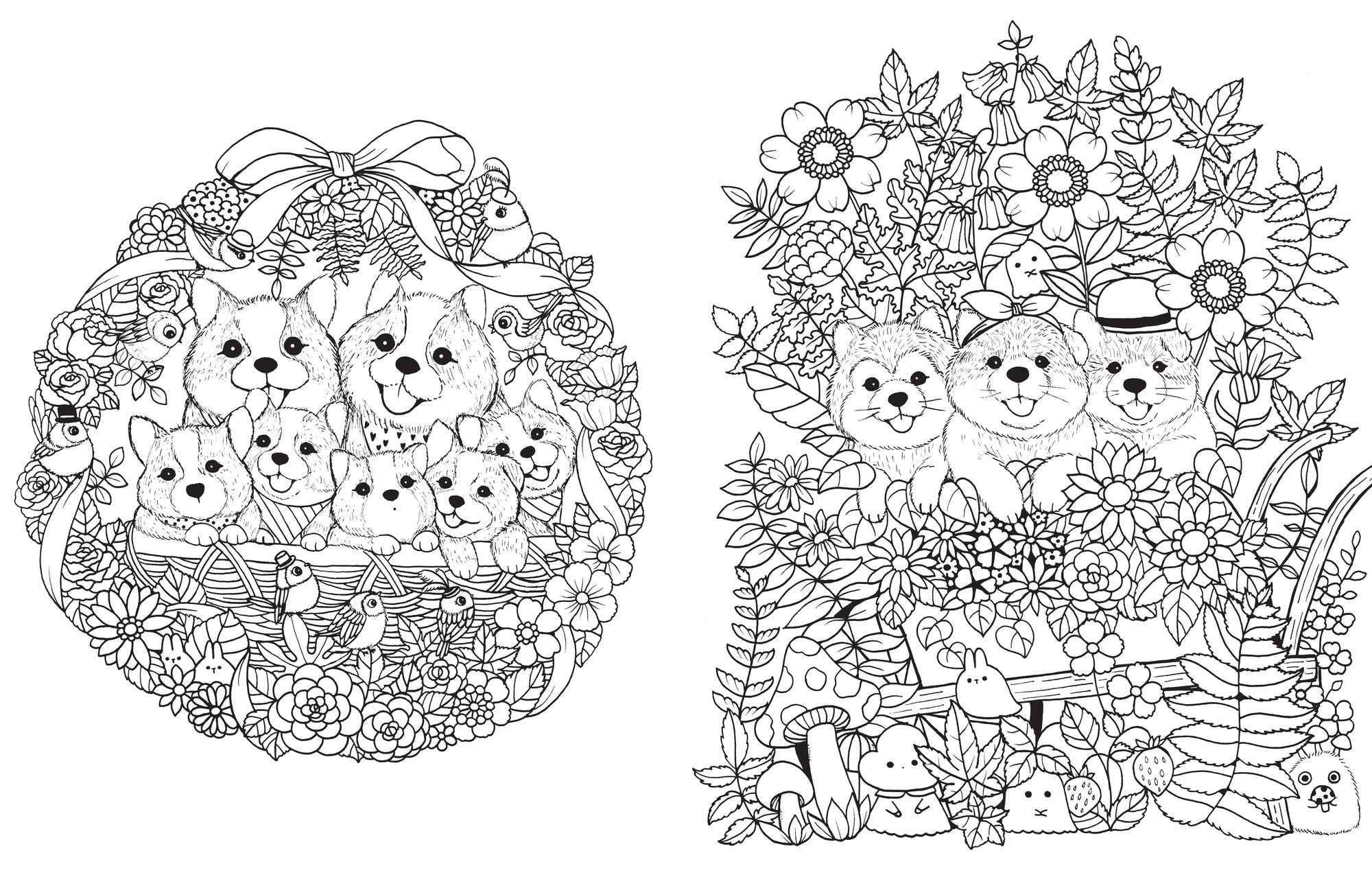 A Million Puppies: Paw-some Pooches to Color